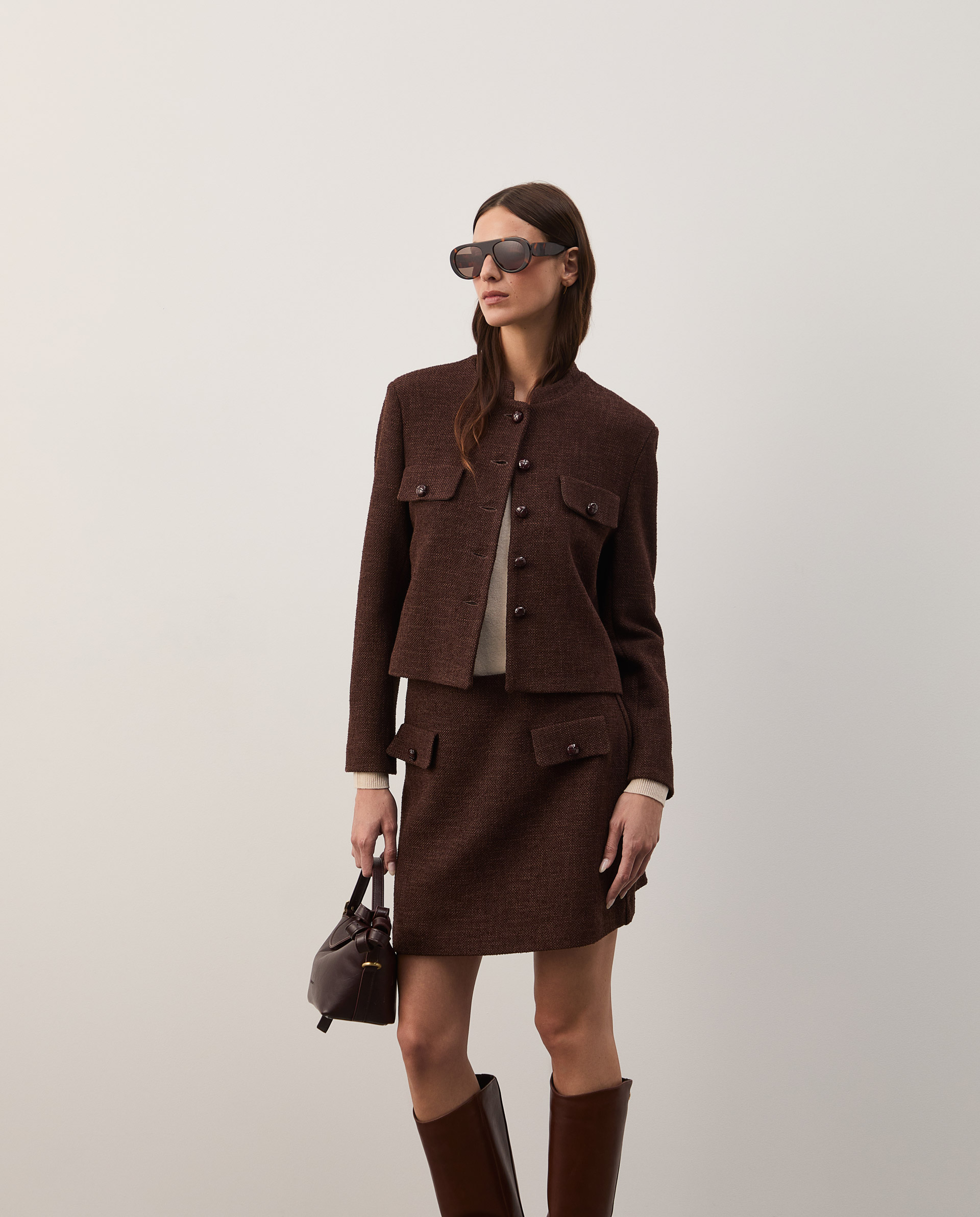 Chaqueta corta de tweed