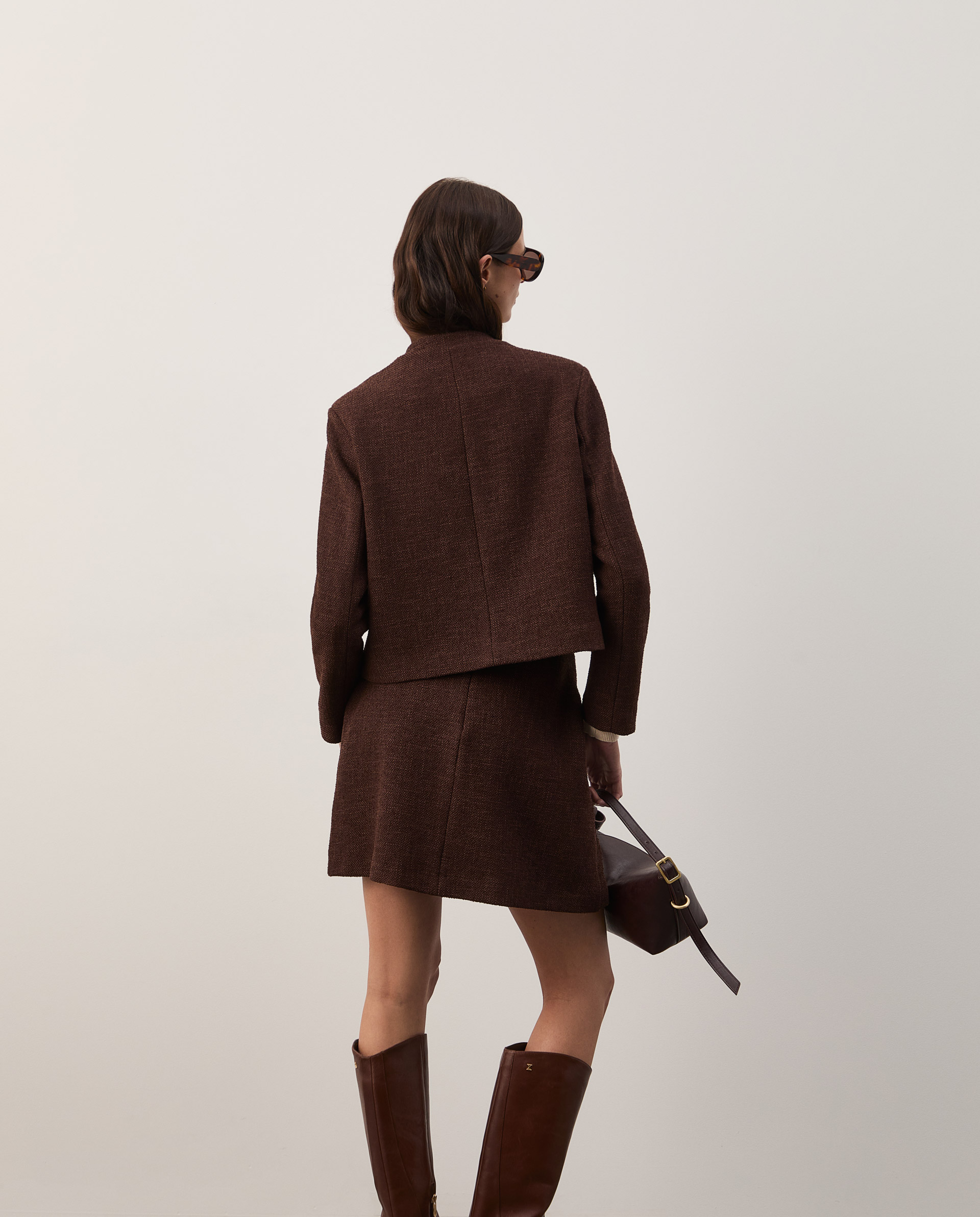 Chaqueta corta de tweed