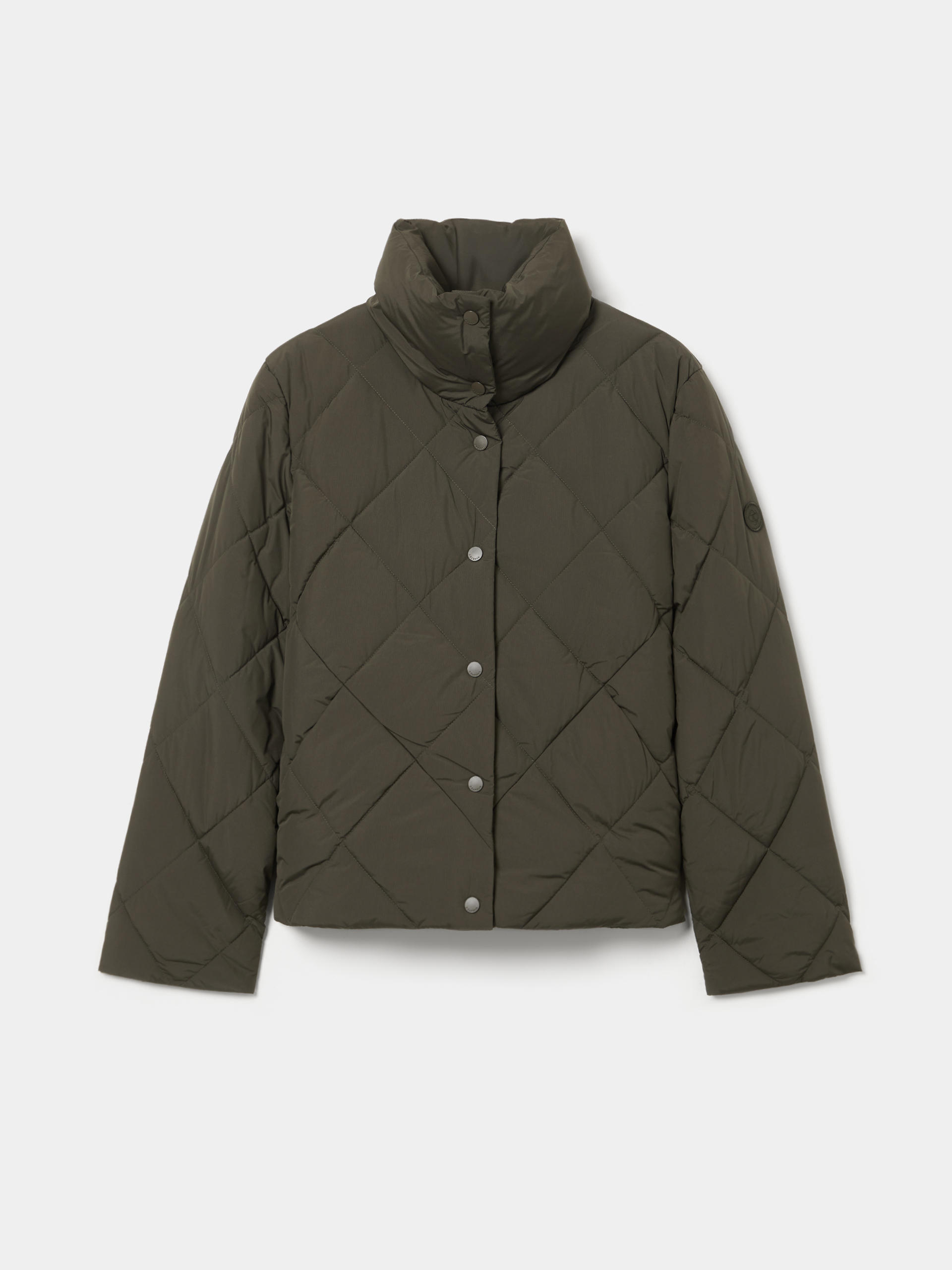 Padded jacket with a high collar