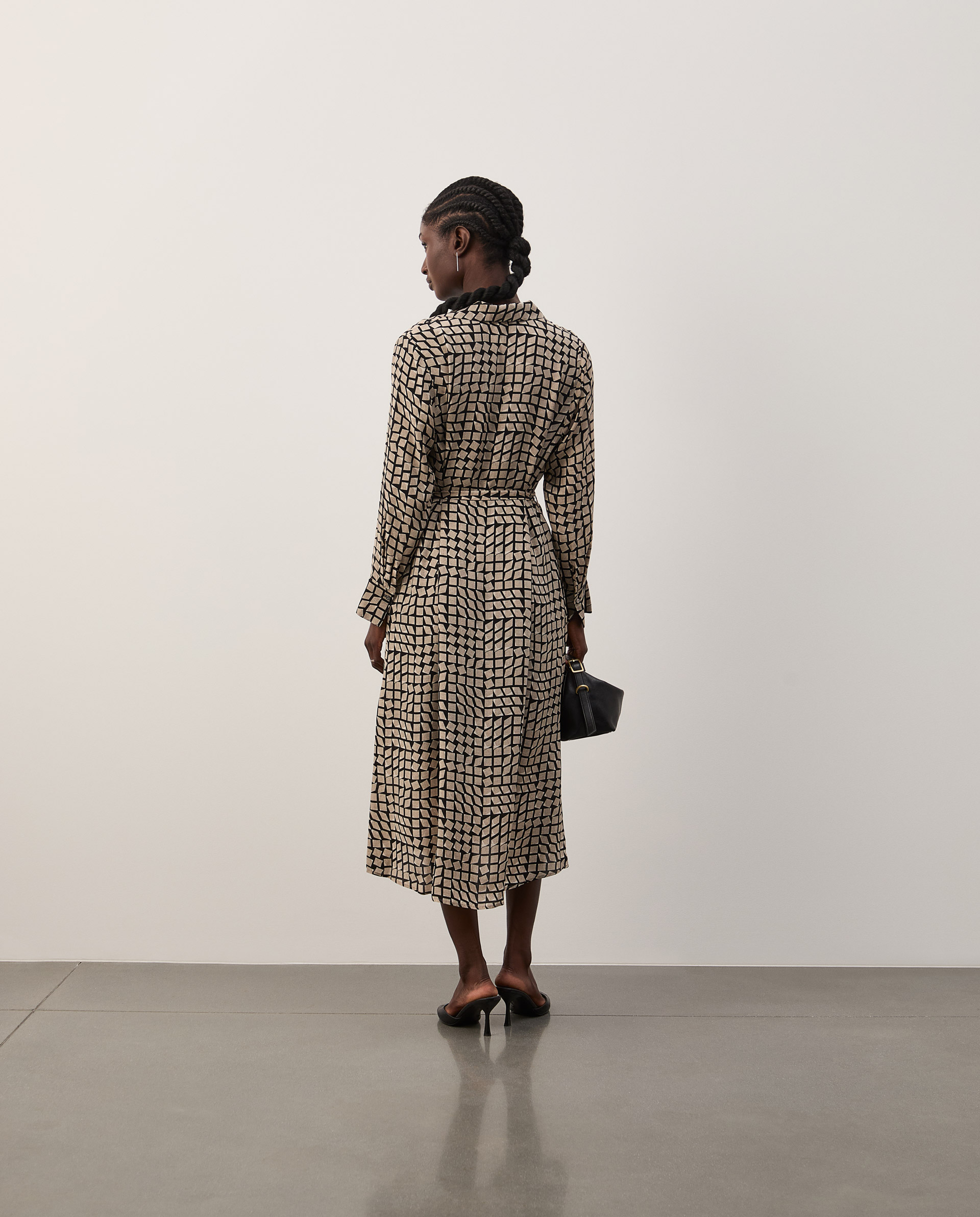 Printed shirt dress