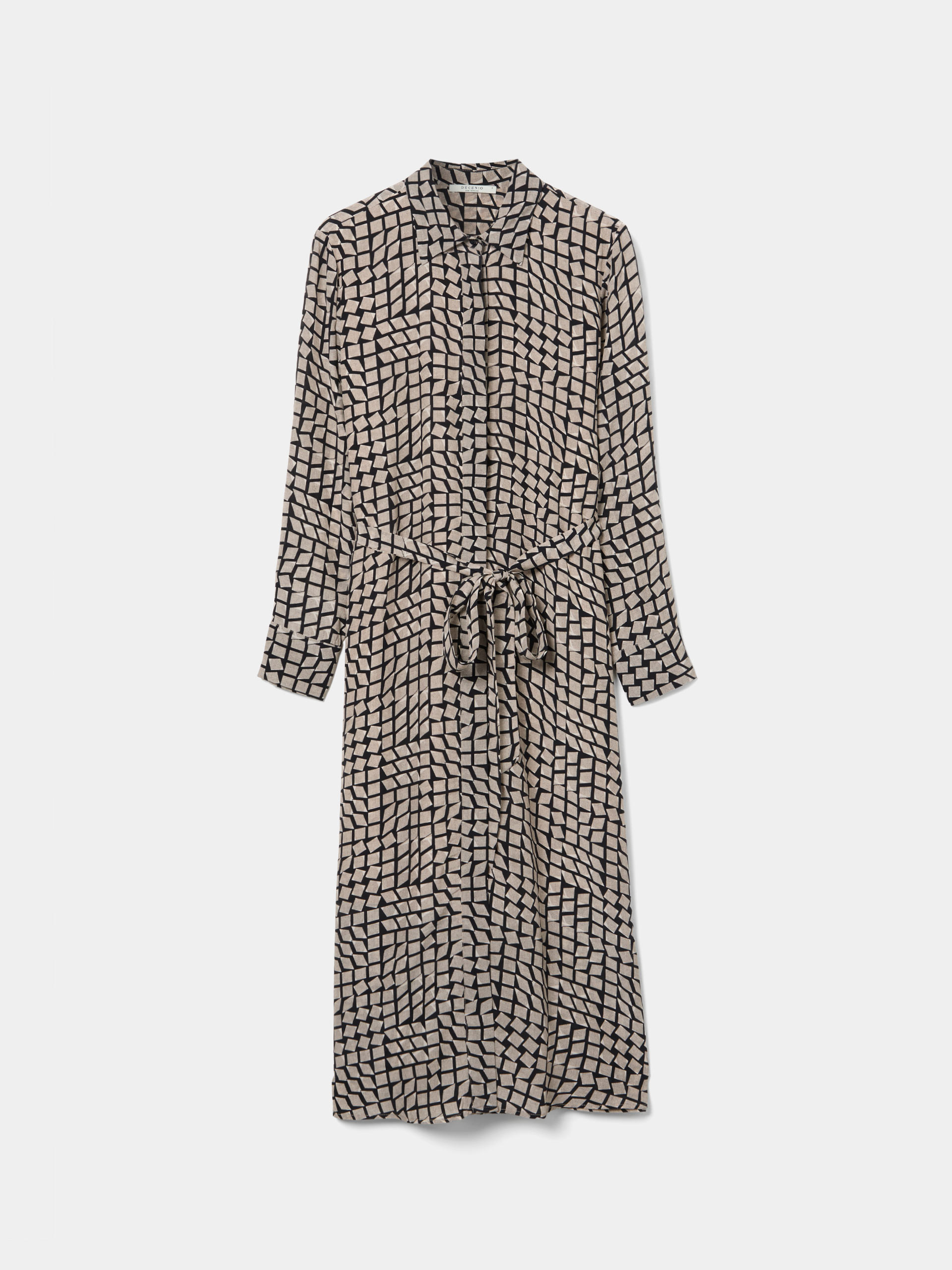 Printed shirt dress