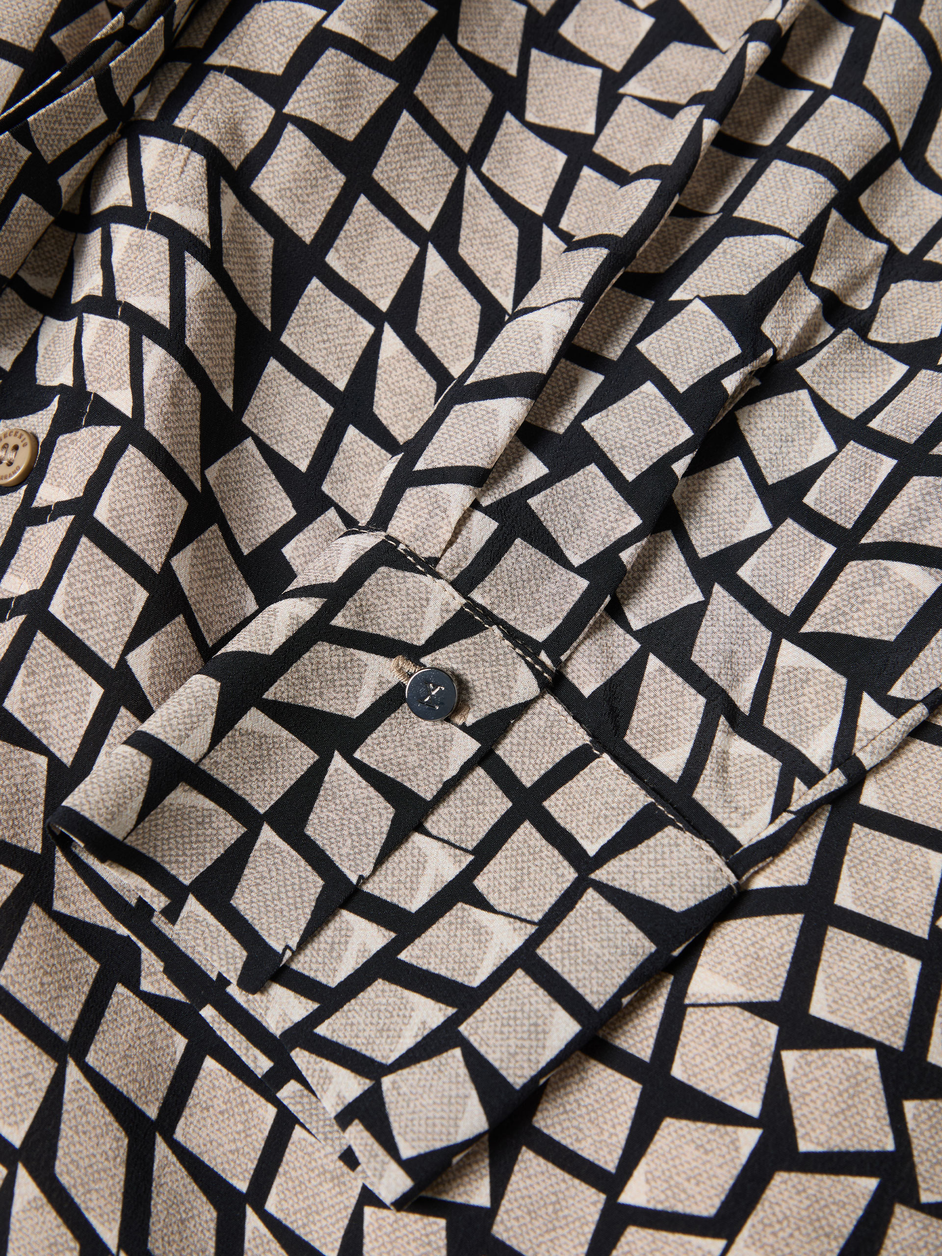 Printed shirt dress