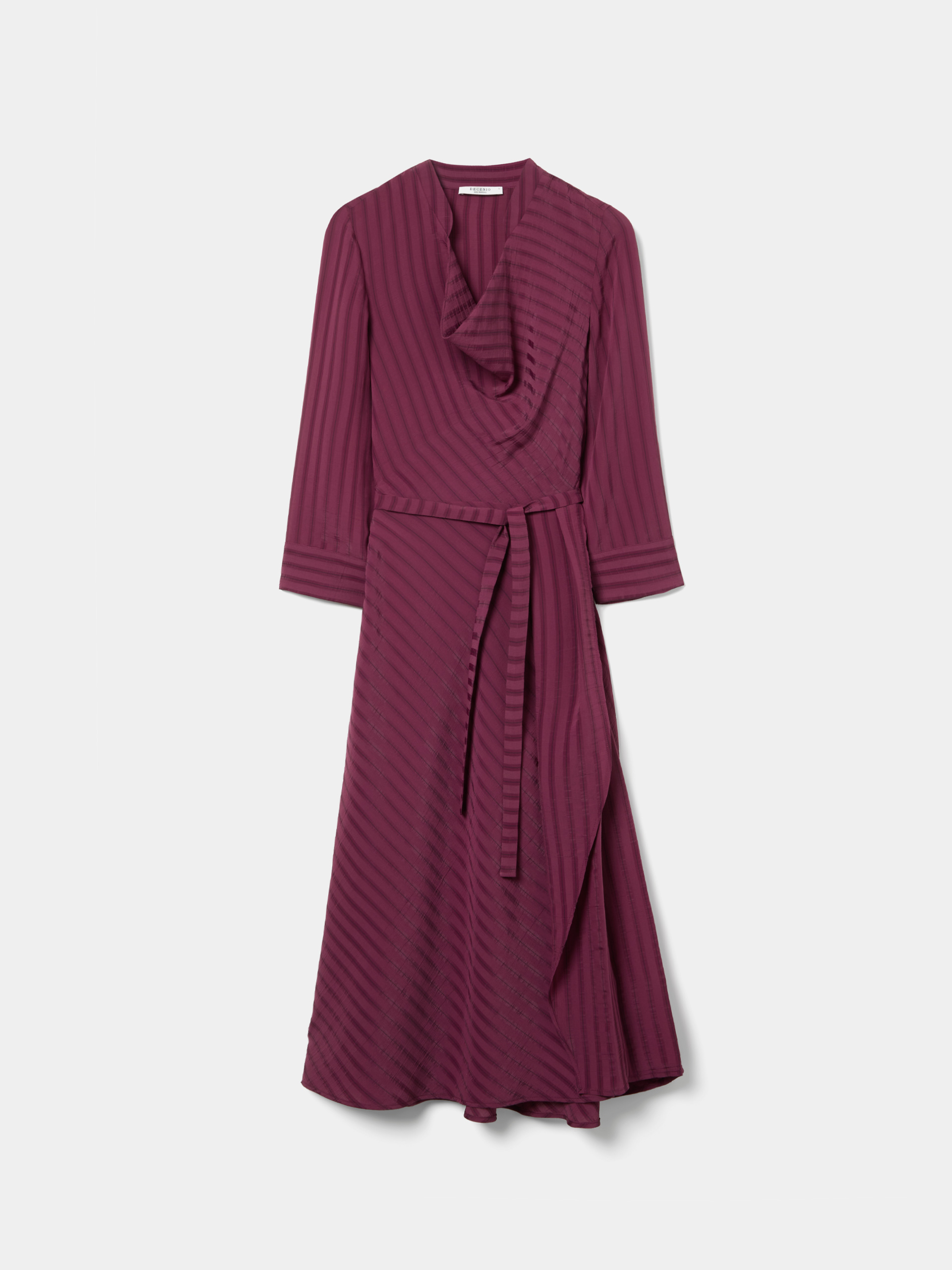 Vestido midi de rayas