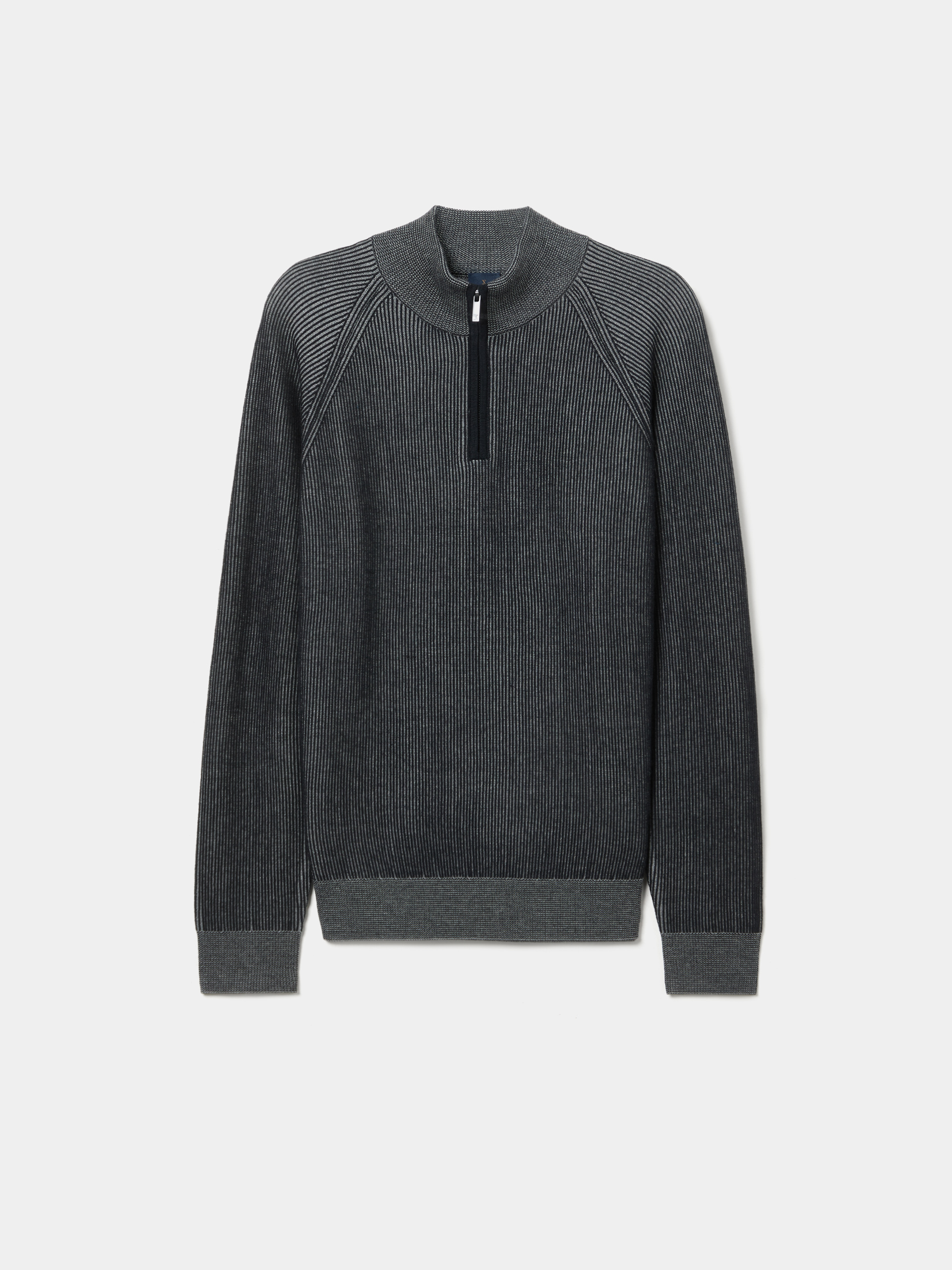 Camisola de algodão com meio fecho
