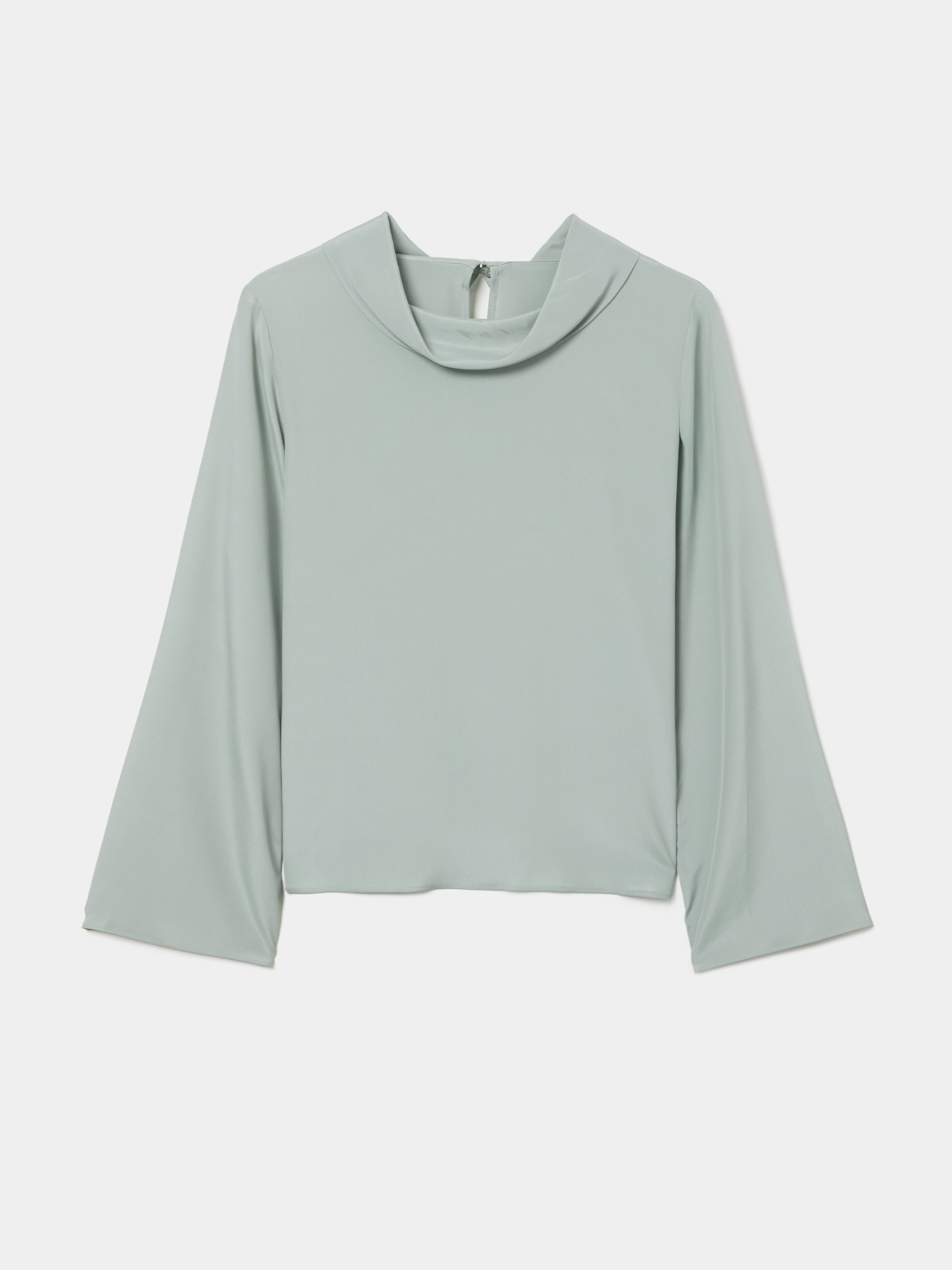 Off-the-shoulder blouse in silk