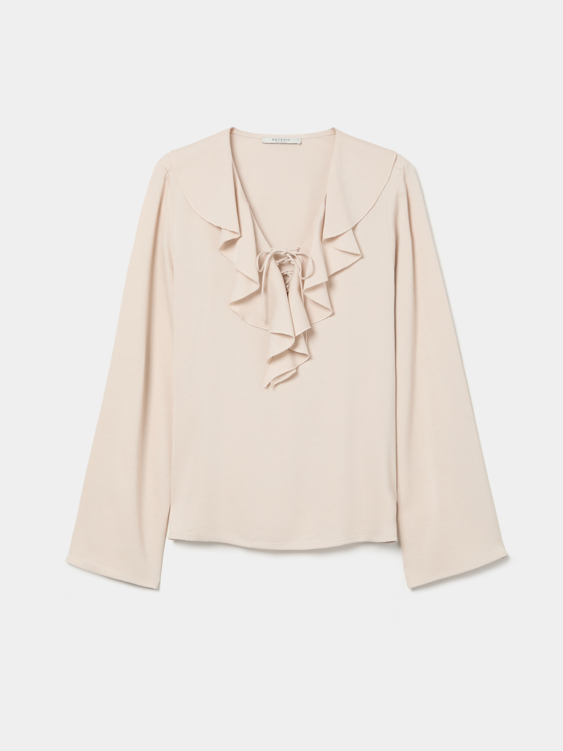Blusa fluida com folhos