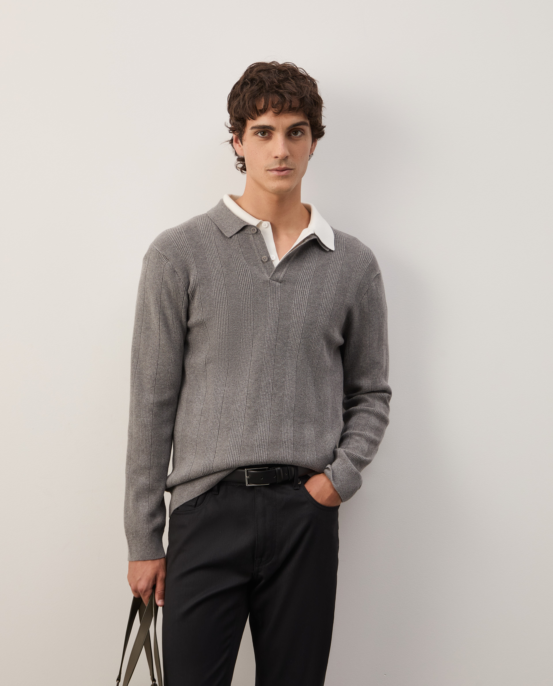 Striped polo shirt
