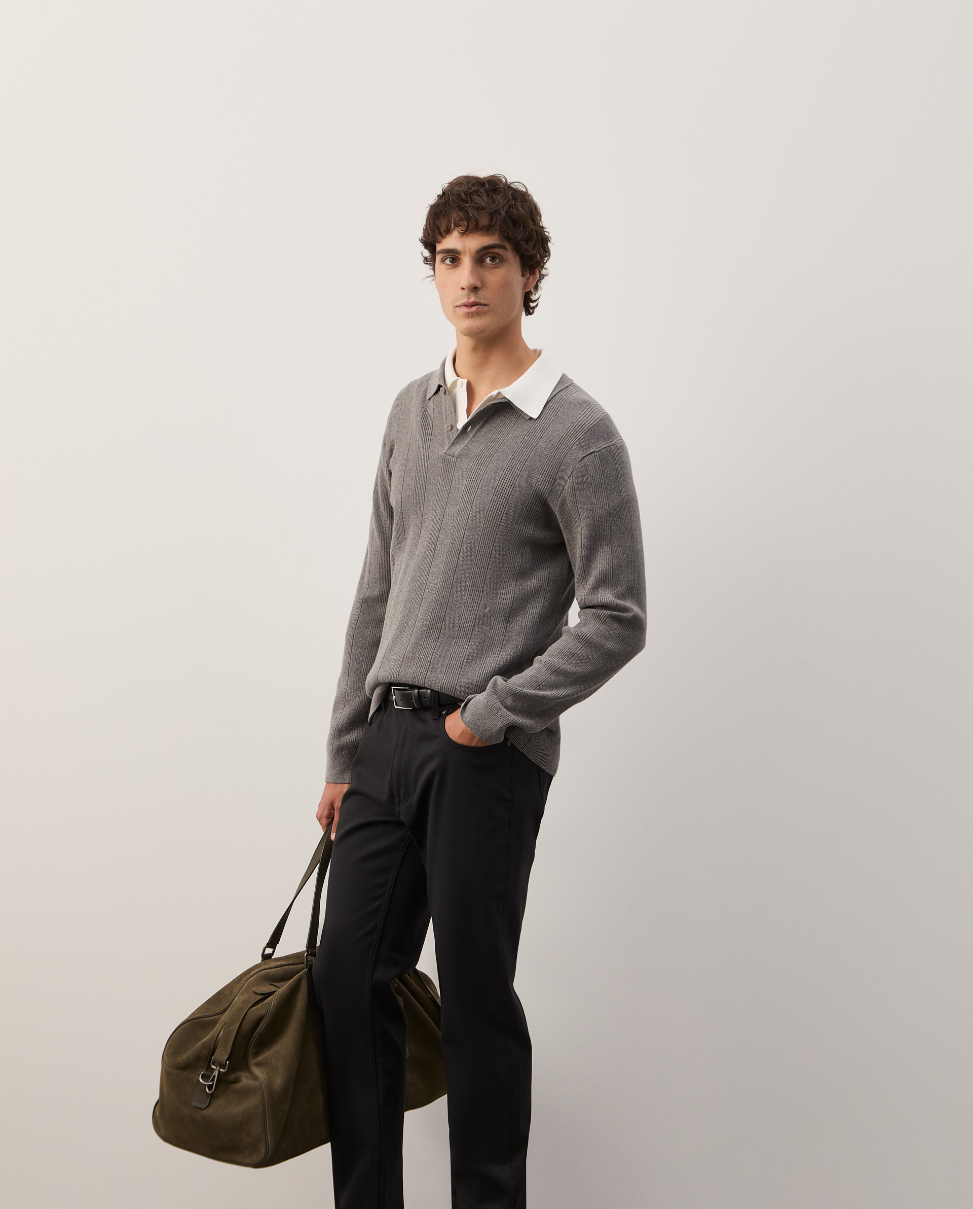 Striped polo shirt