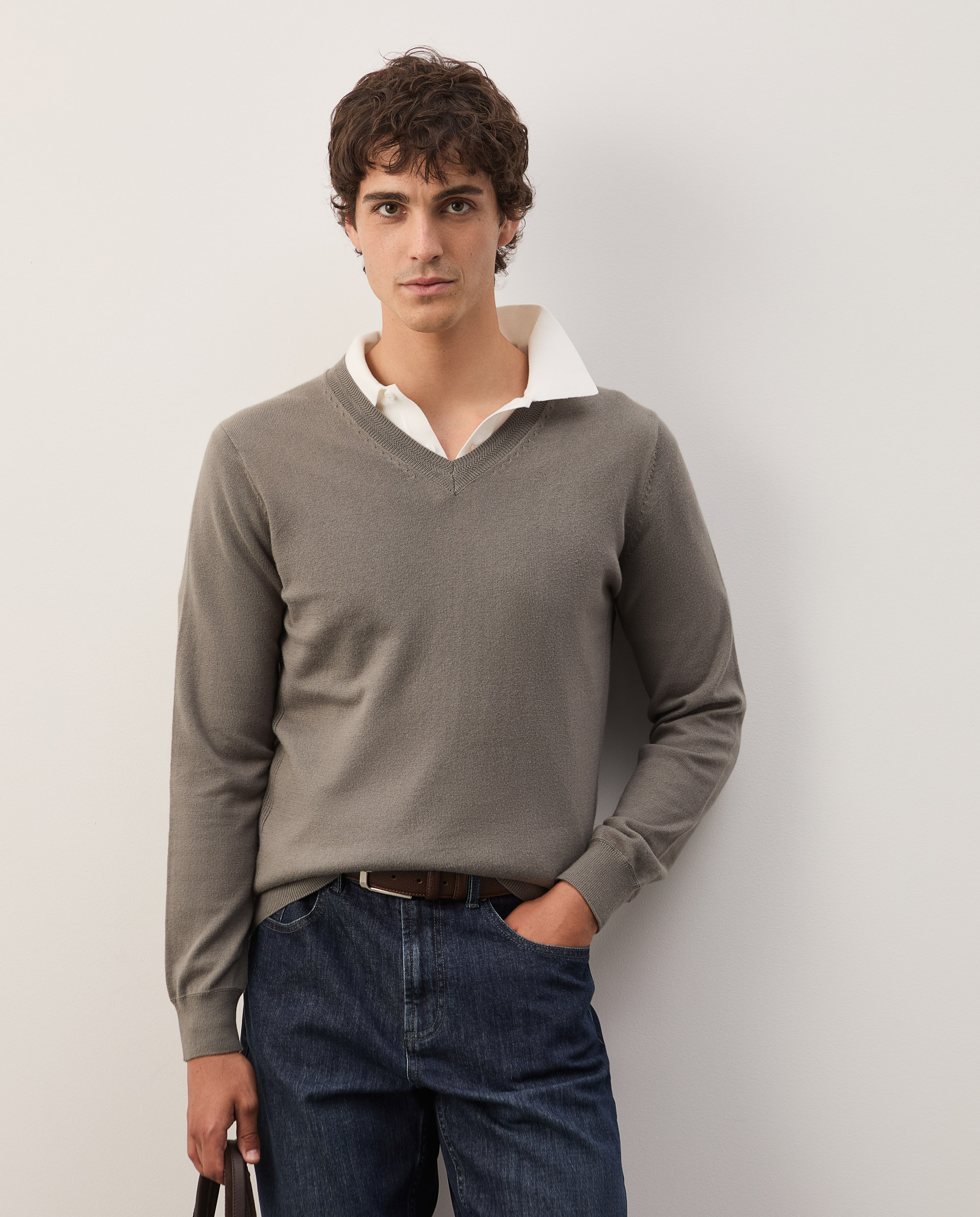 Jersey de algodón y cachemir