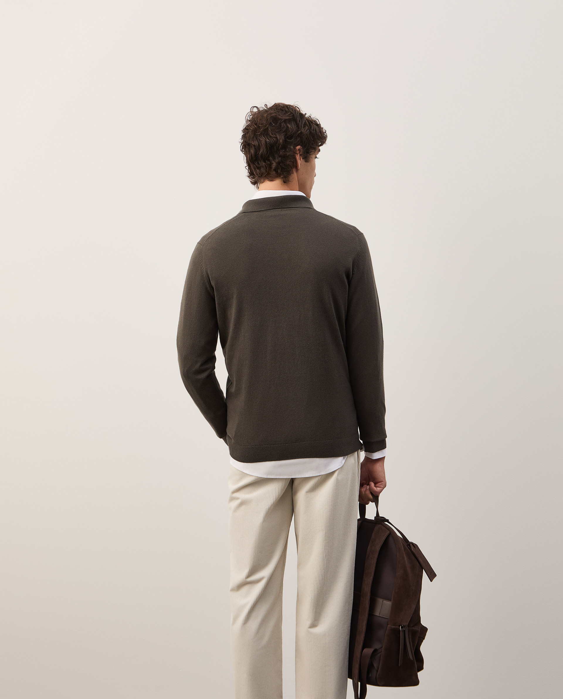 Polo shirt in cotton and cashmere