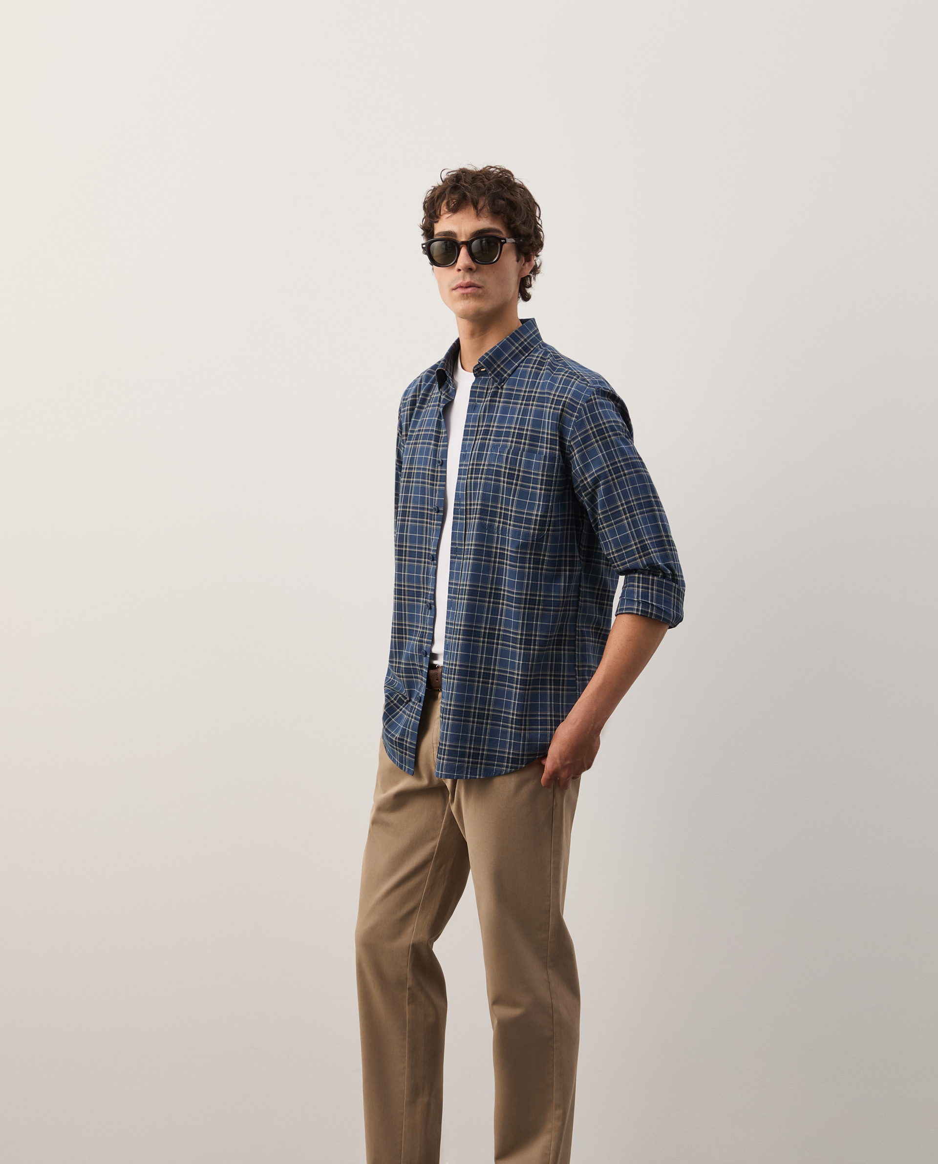 Regular fit plaid shirt