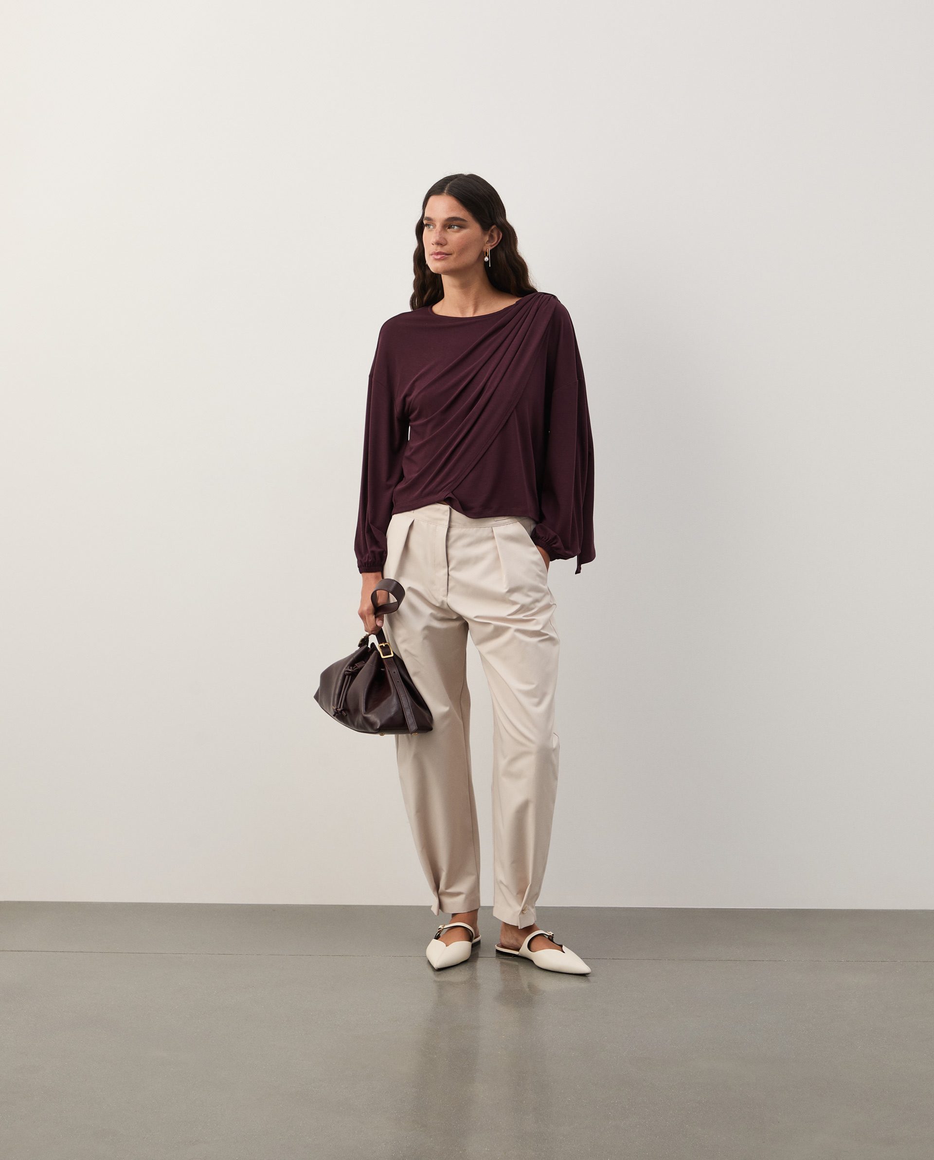 T-shirt with draped detail
