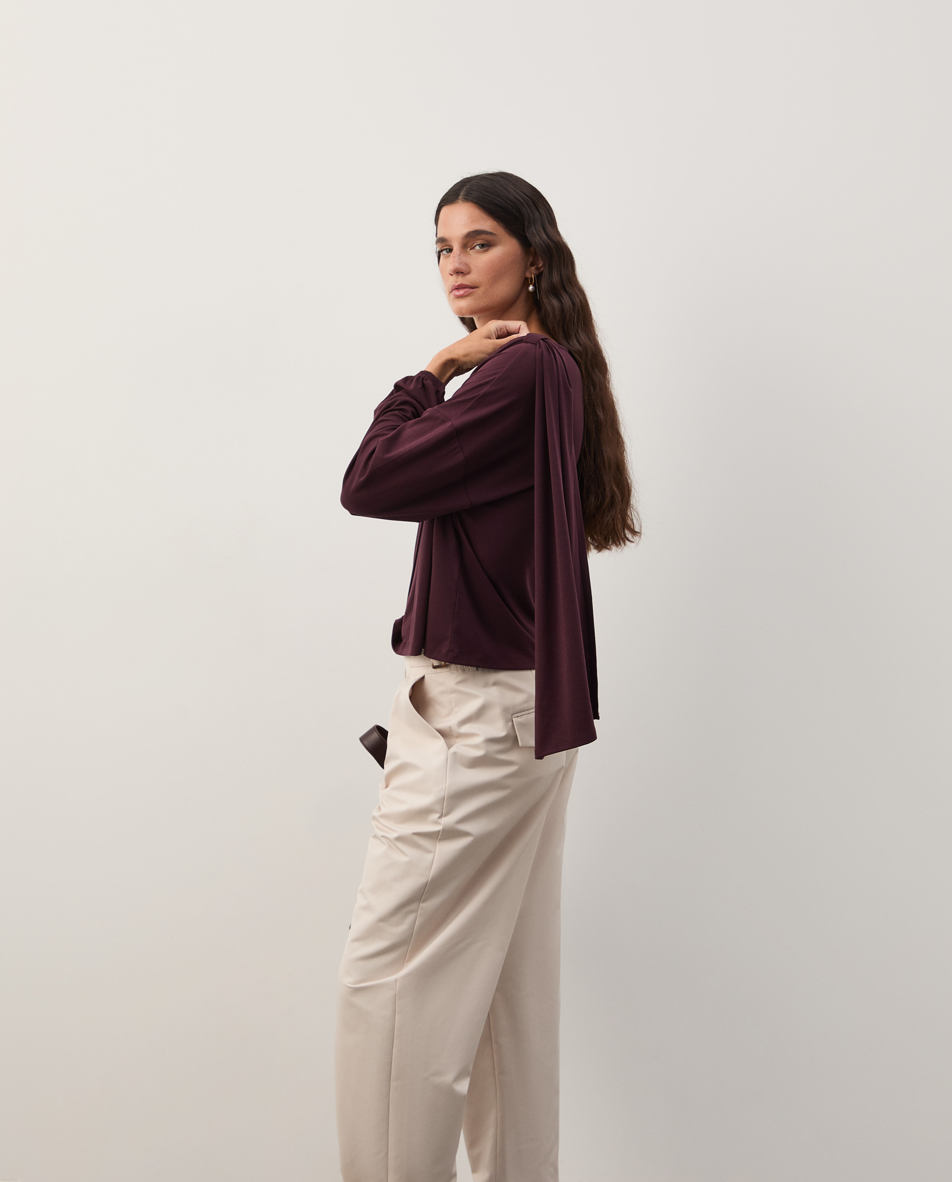 T-shirt with draped detail