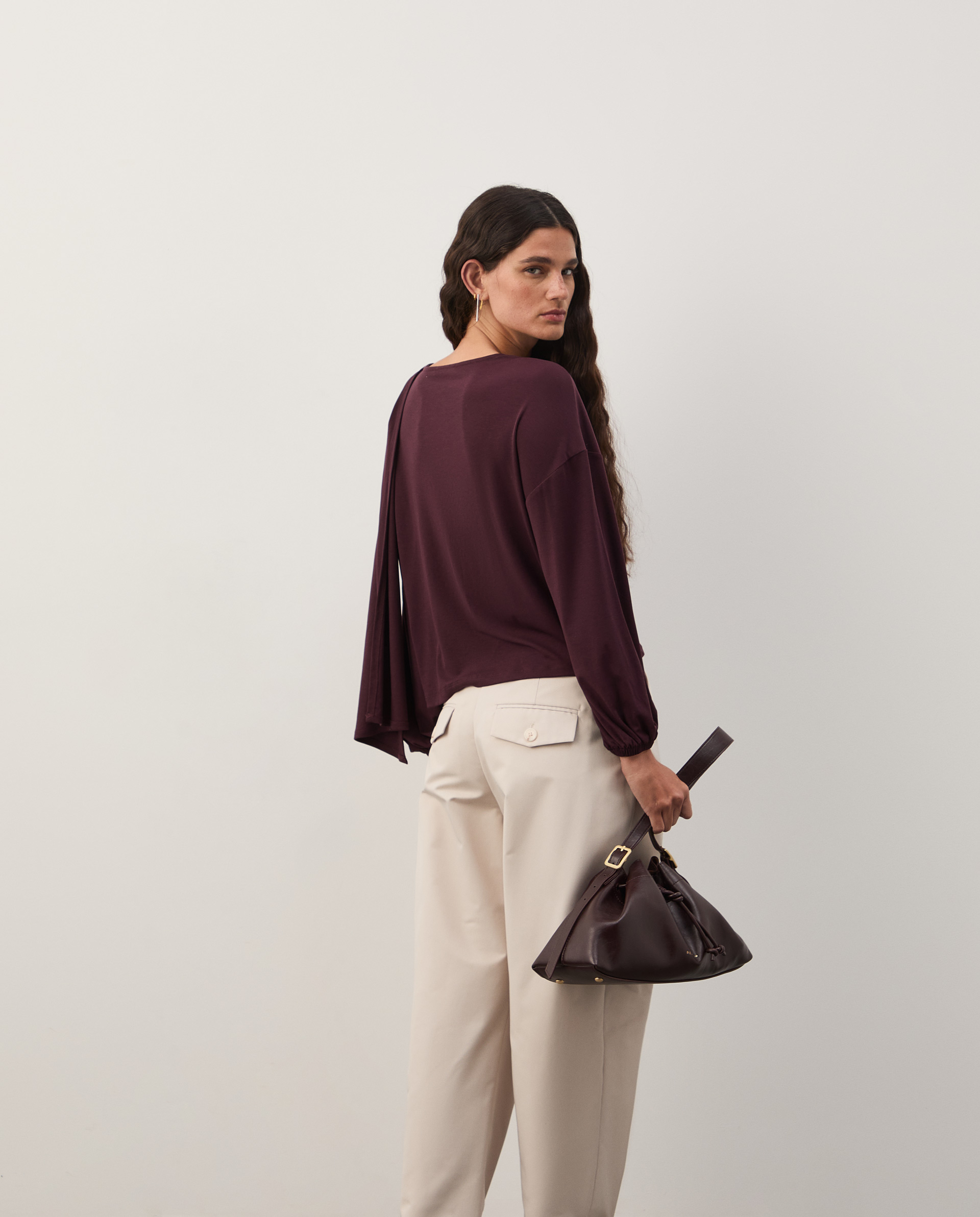 T-shirt with draped detail