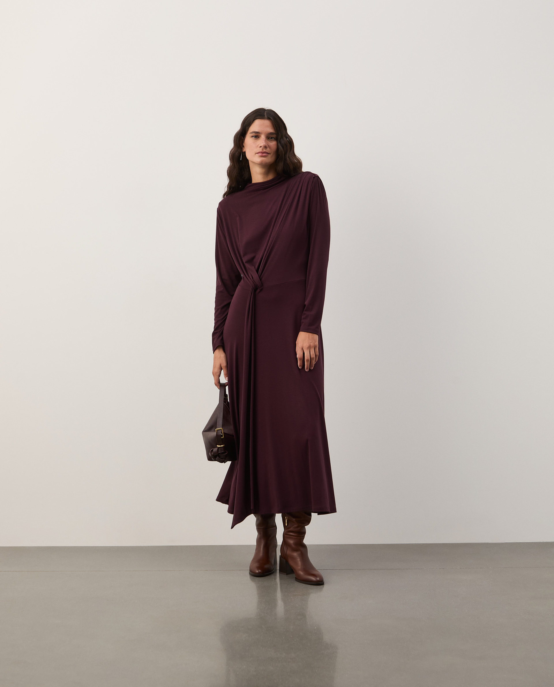 vestido de punto de lyocell