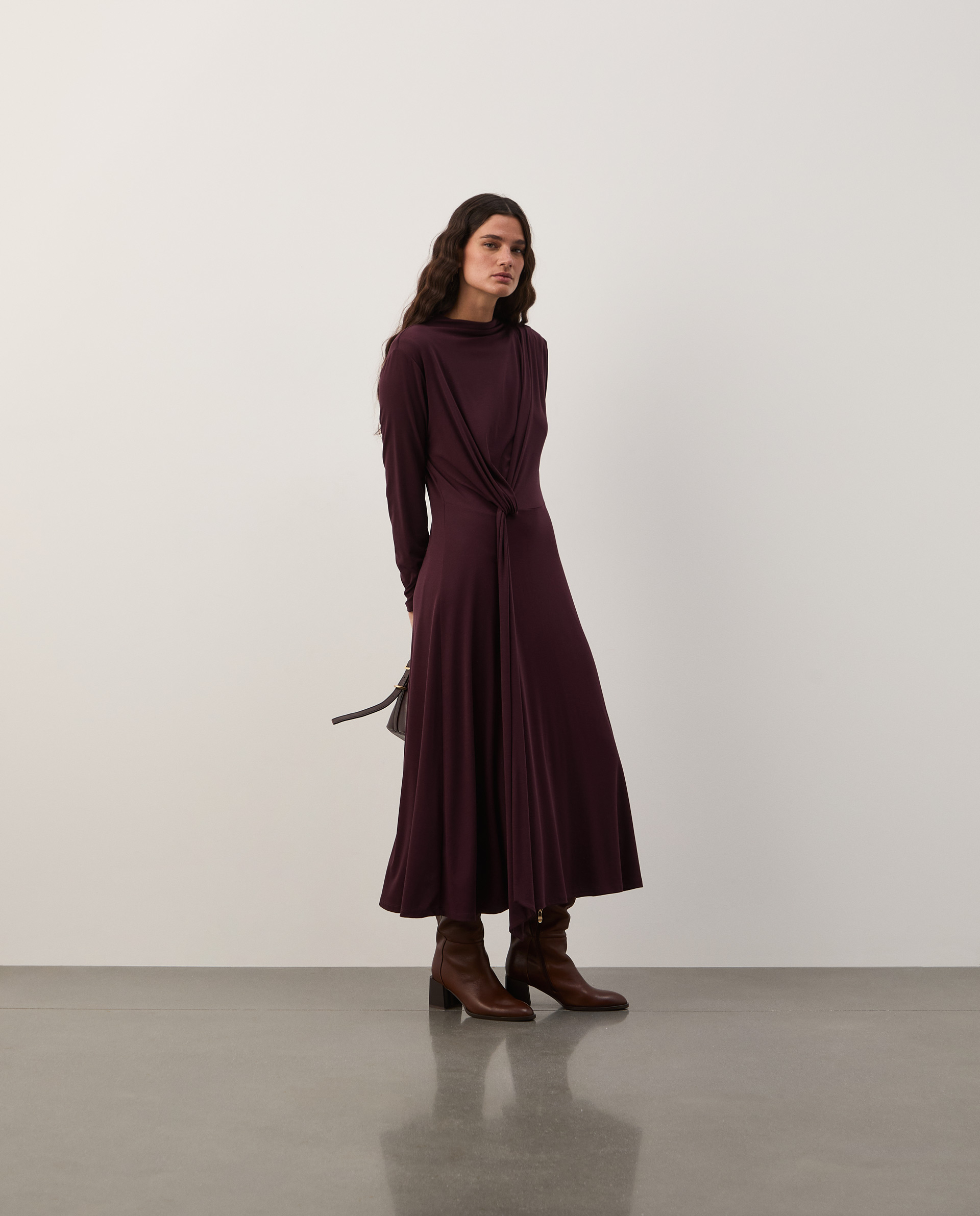 vestido de punto de lyocell