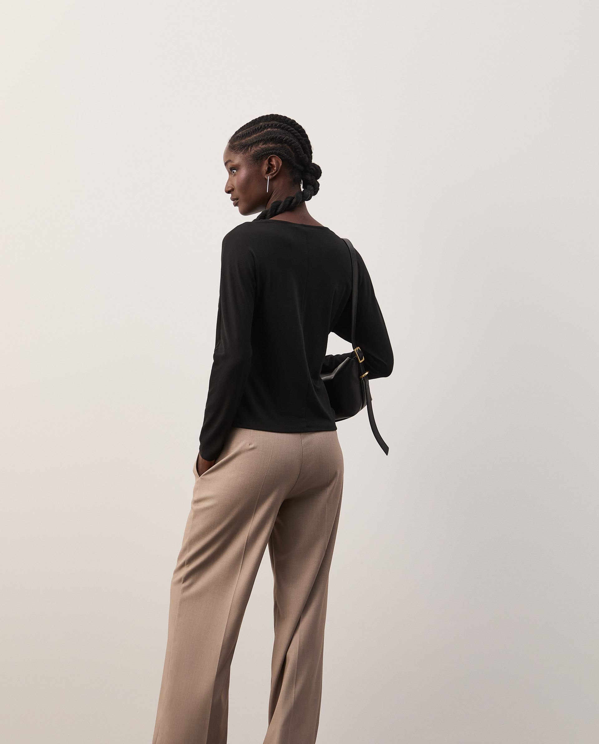 Sweater with asymmetrical neckline