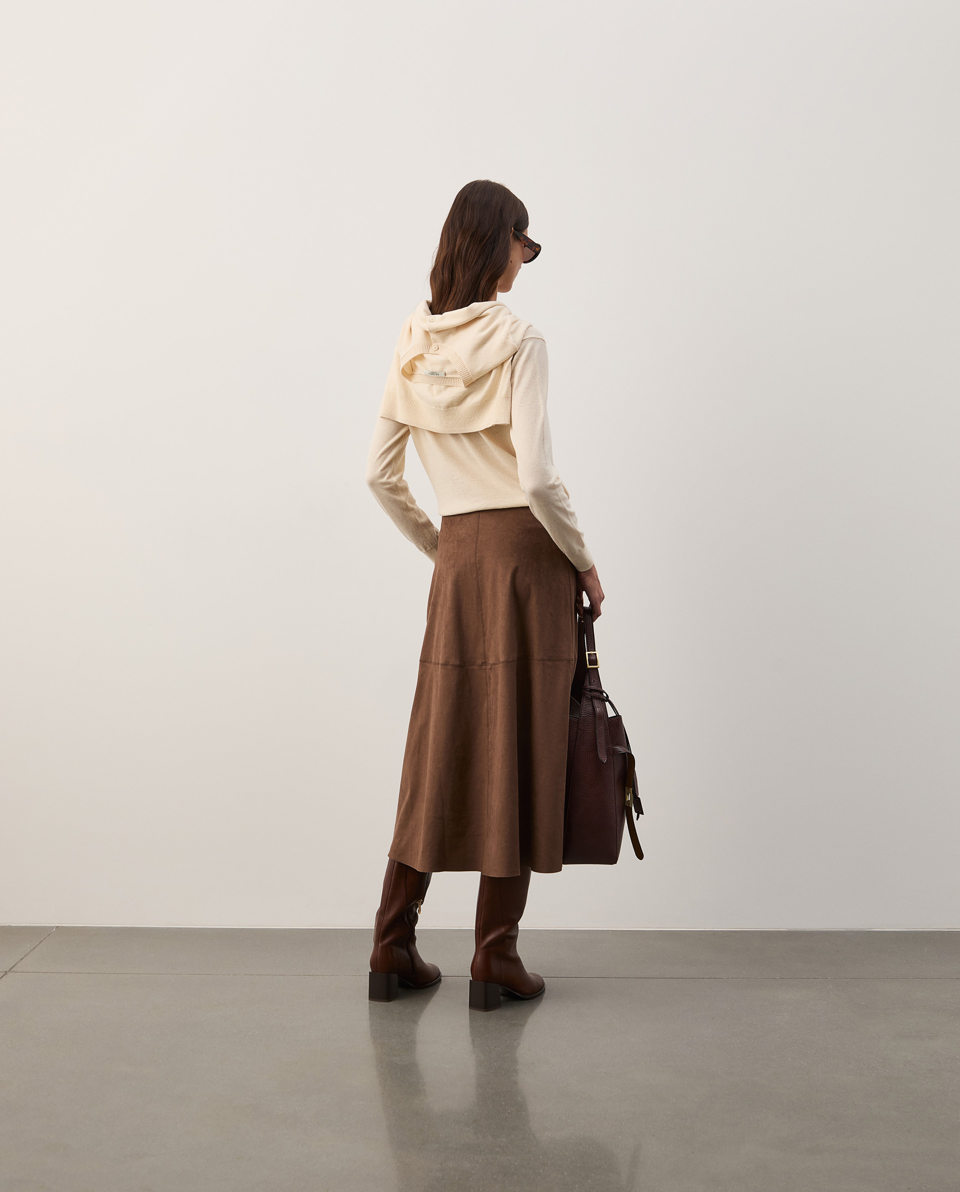 Midi flared skirt