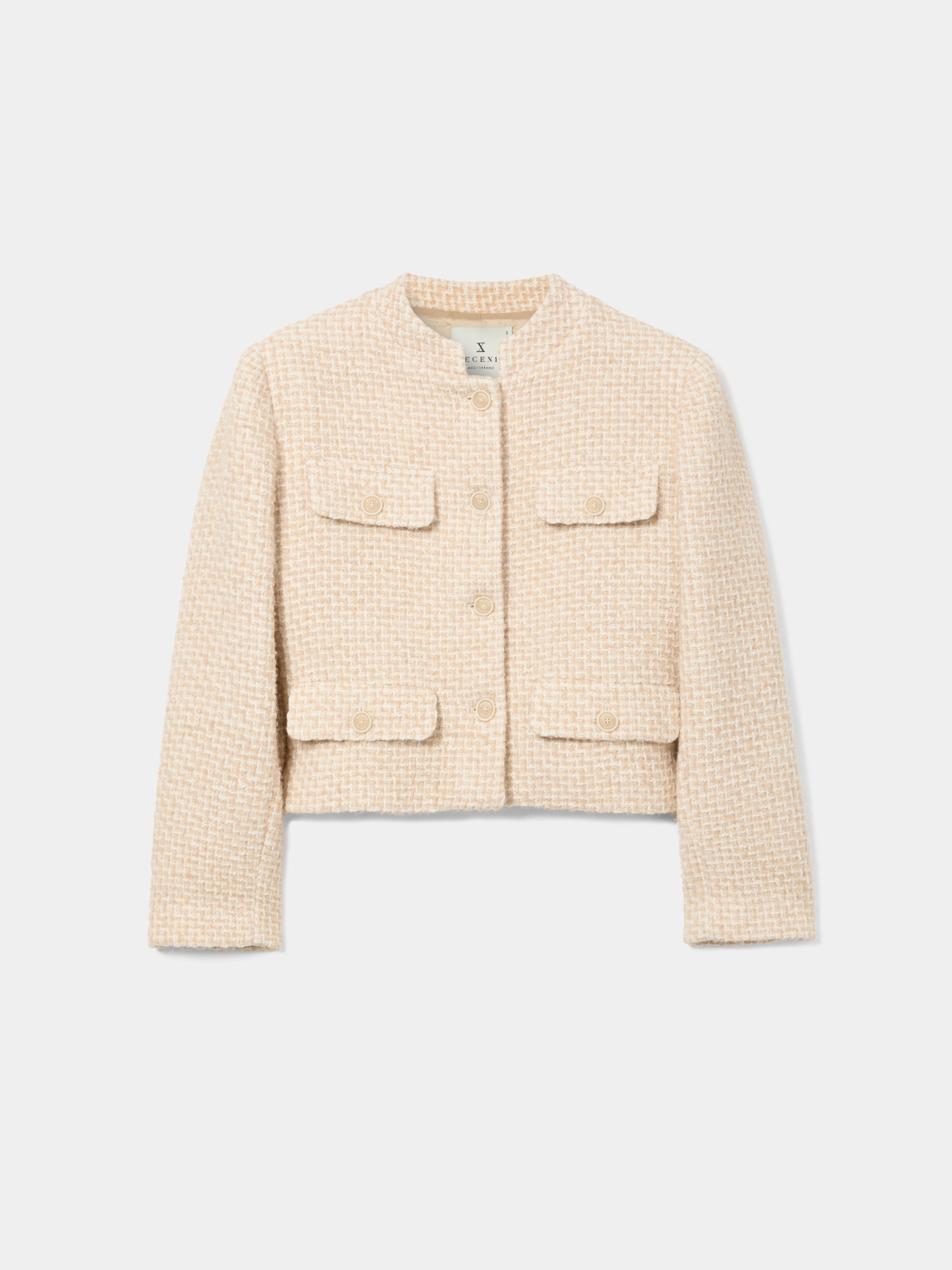 Casaco tweed curto