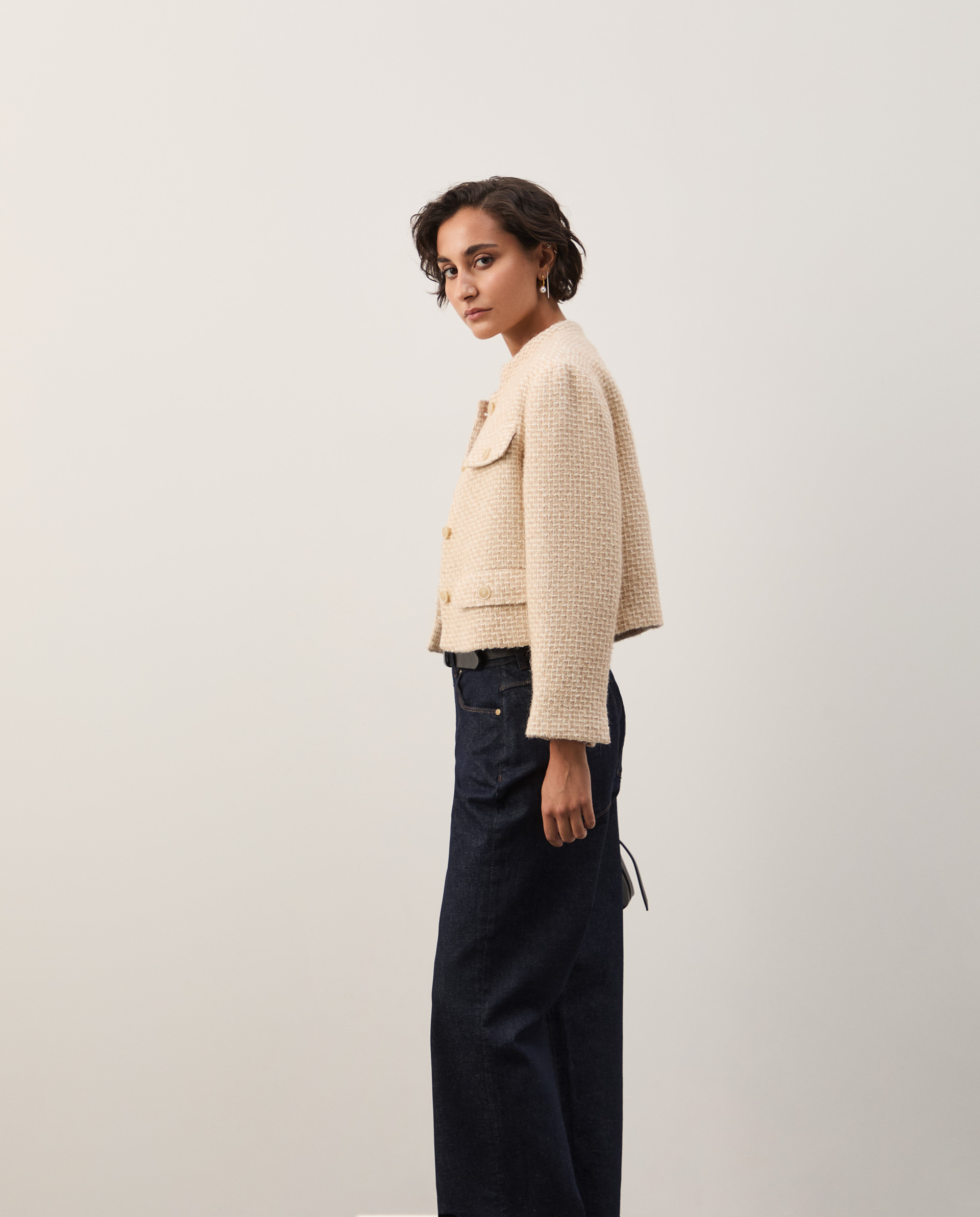 Short tweed jacket