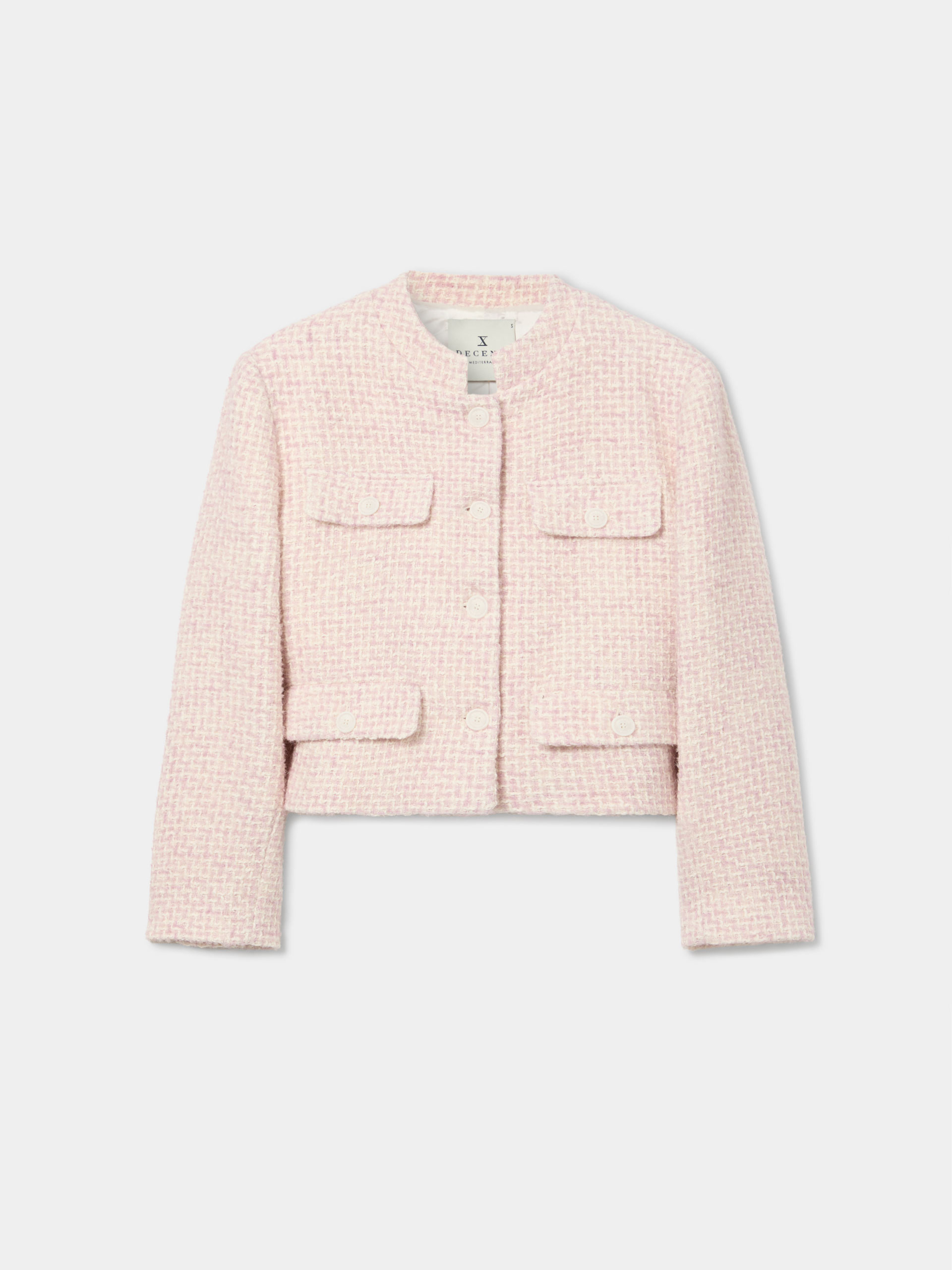 Casaco tweed curto