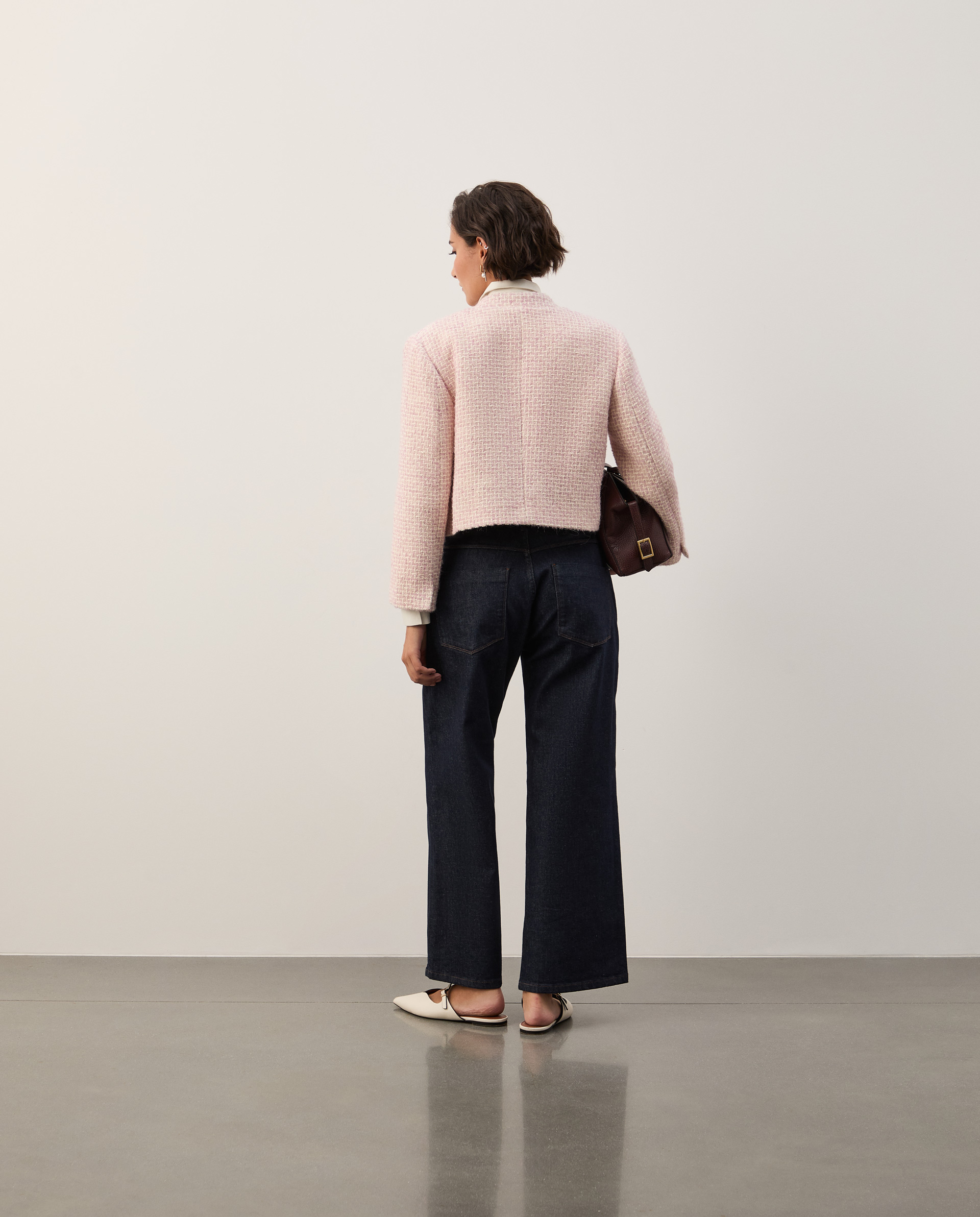 Casaco tweed curto