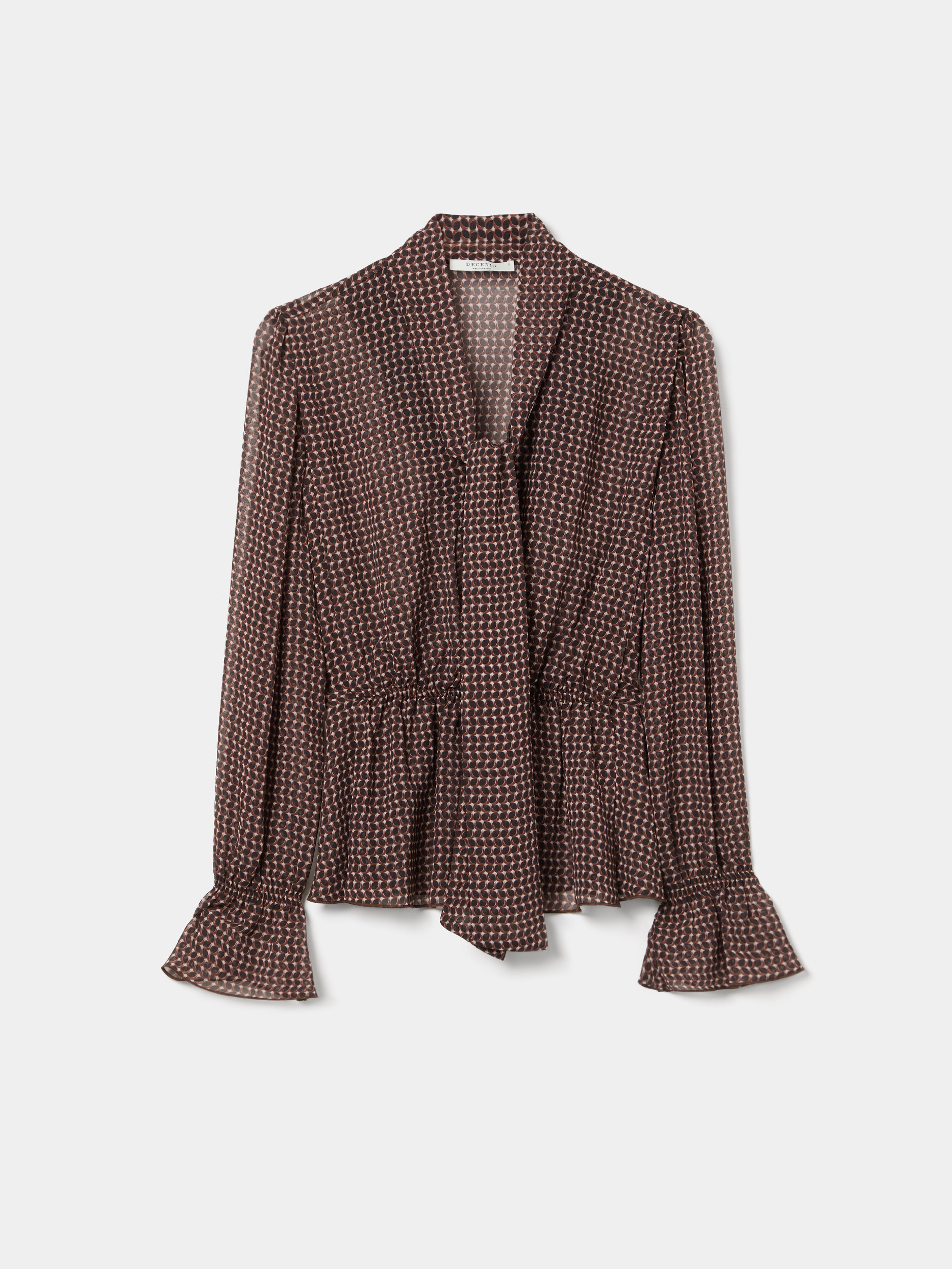 Flowy blouse with a bow