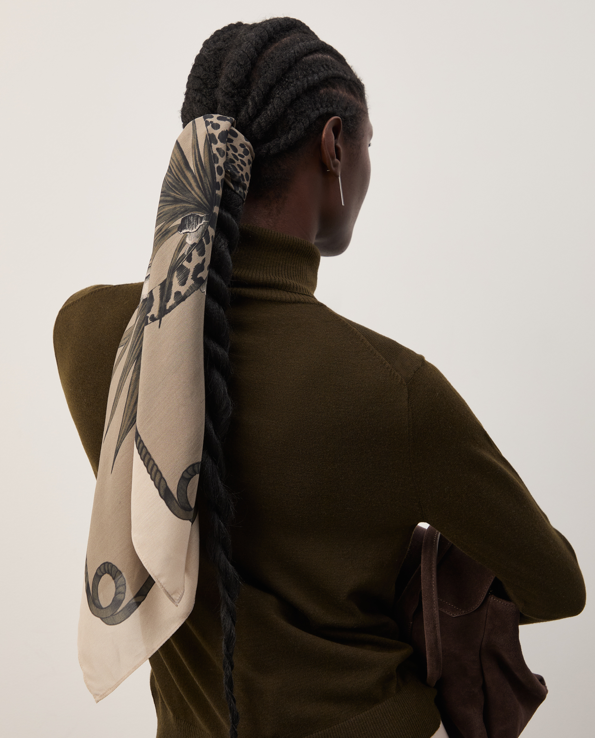 Silk scarf with silk