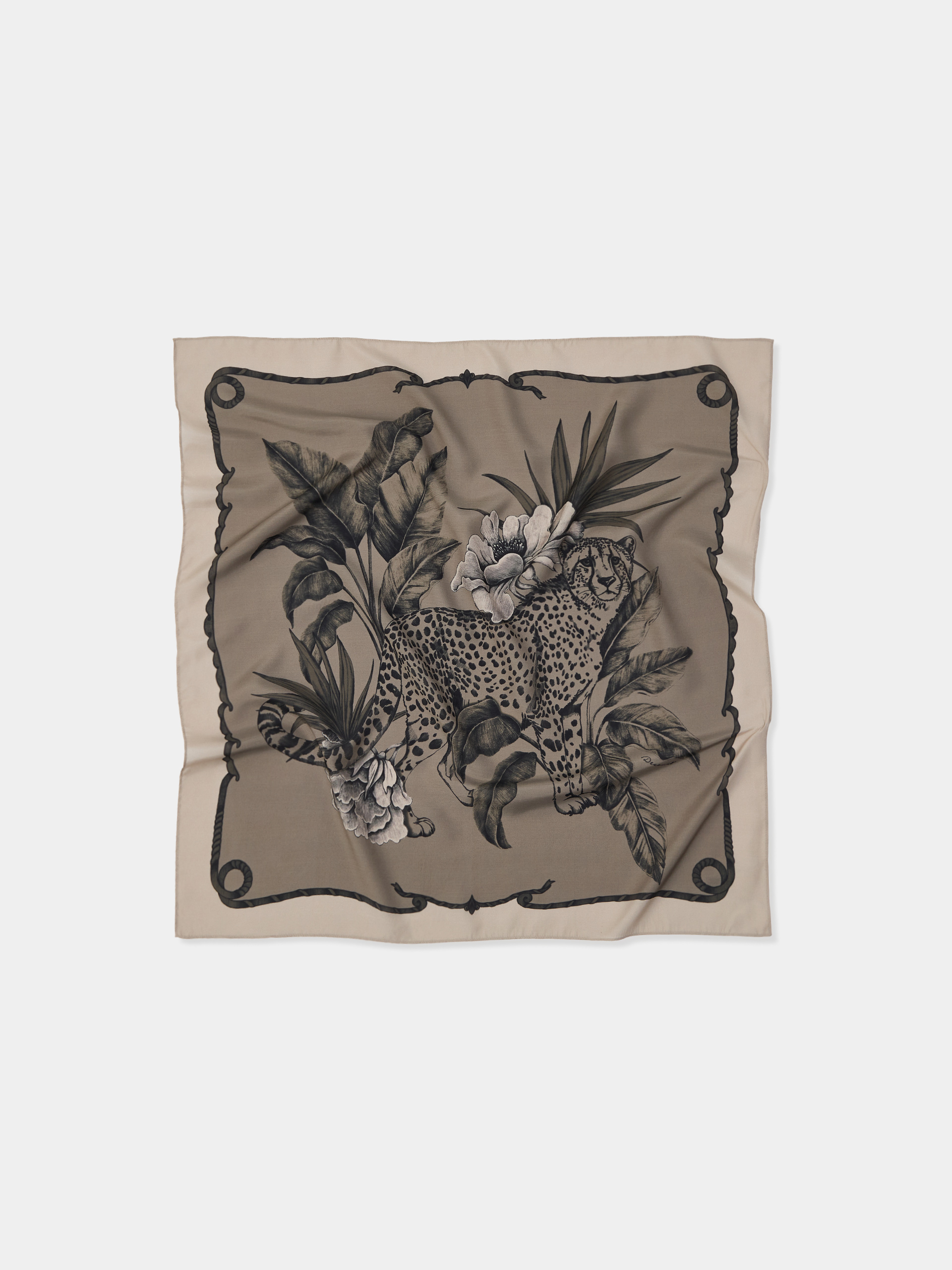 Silk scarf with silk