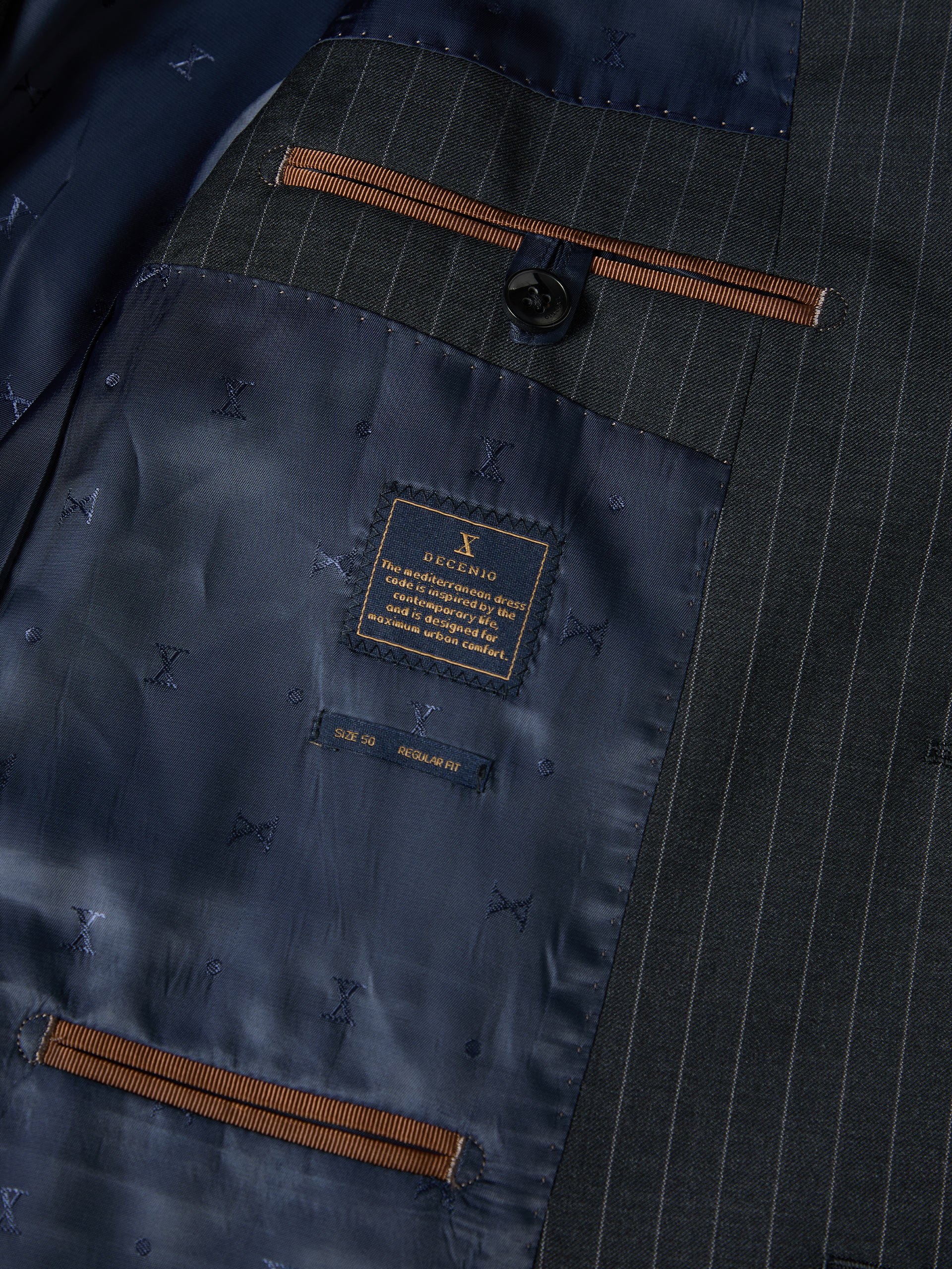 Regular fit pinstripe suit