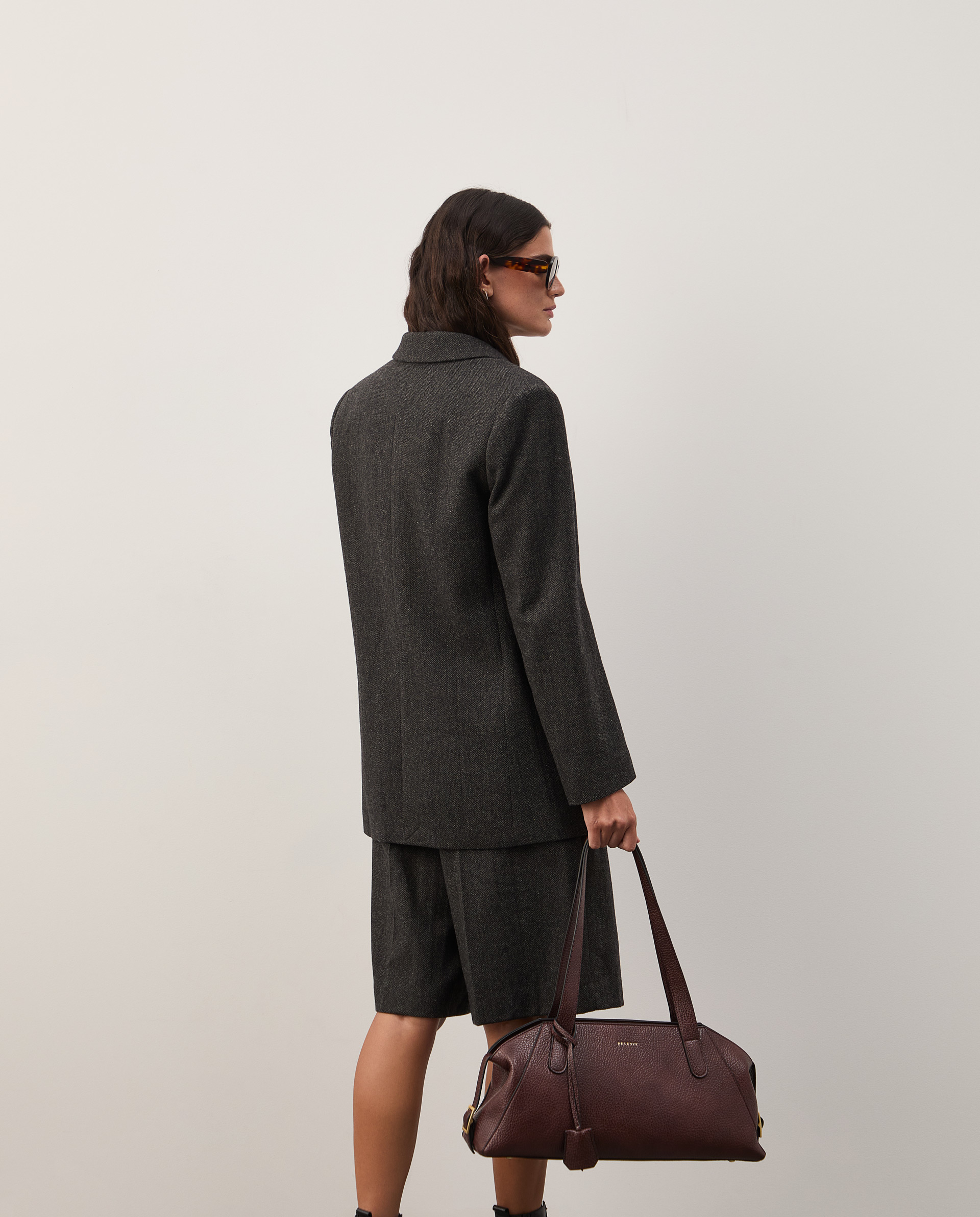 Relaxed fit blazer with wool.