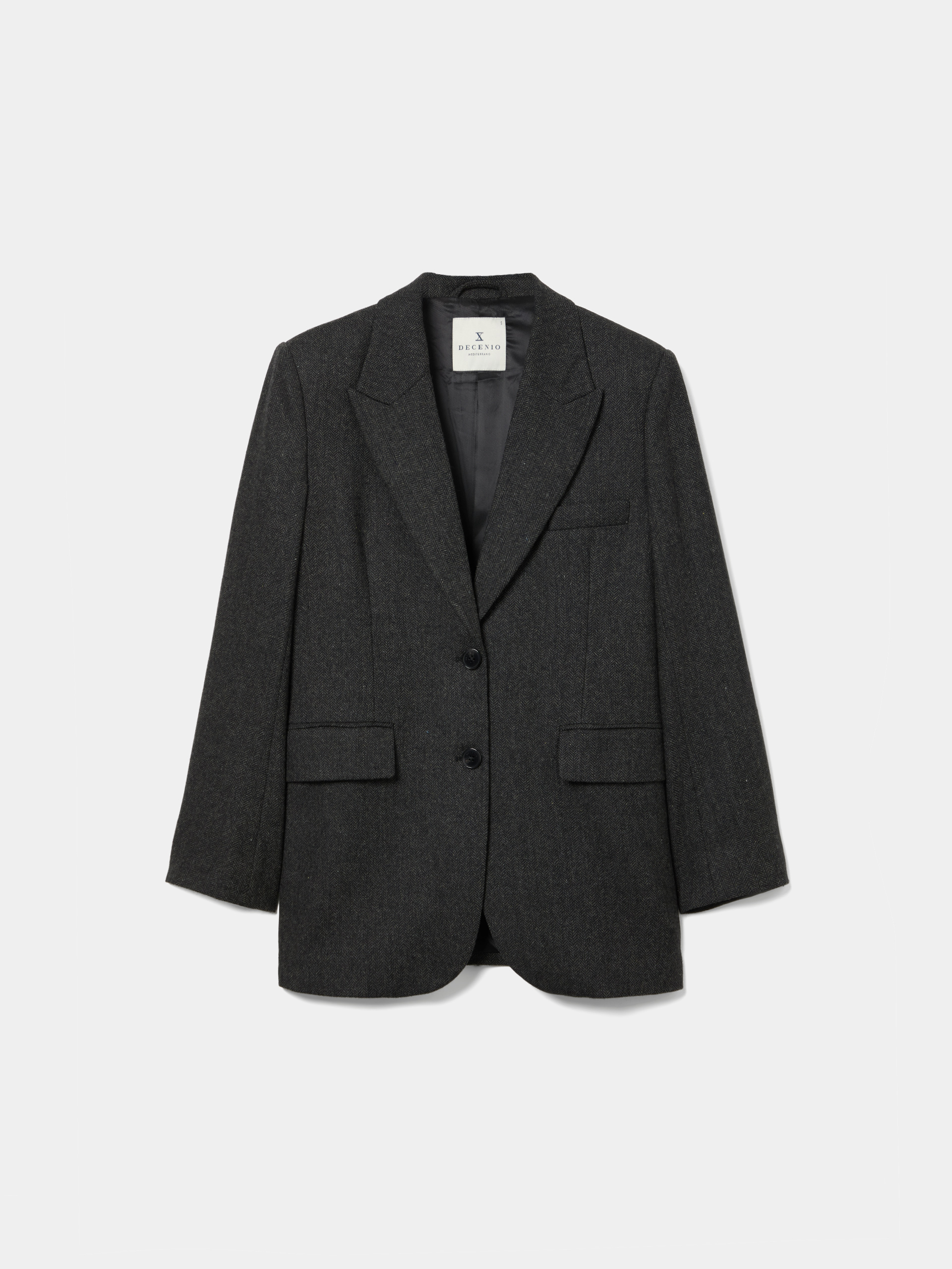 Relaxed fit blazer with wool.