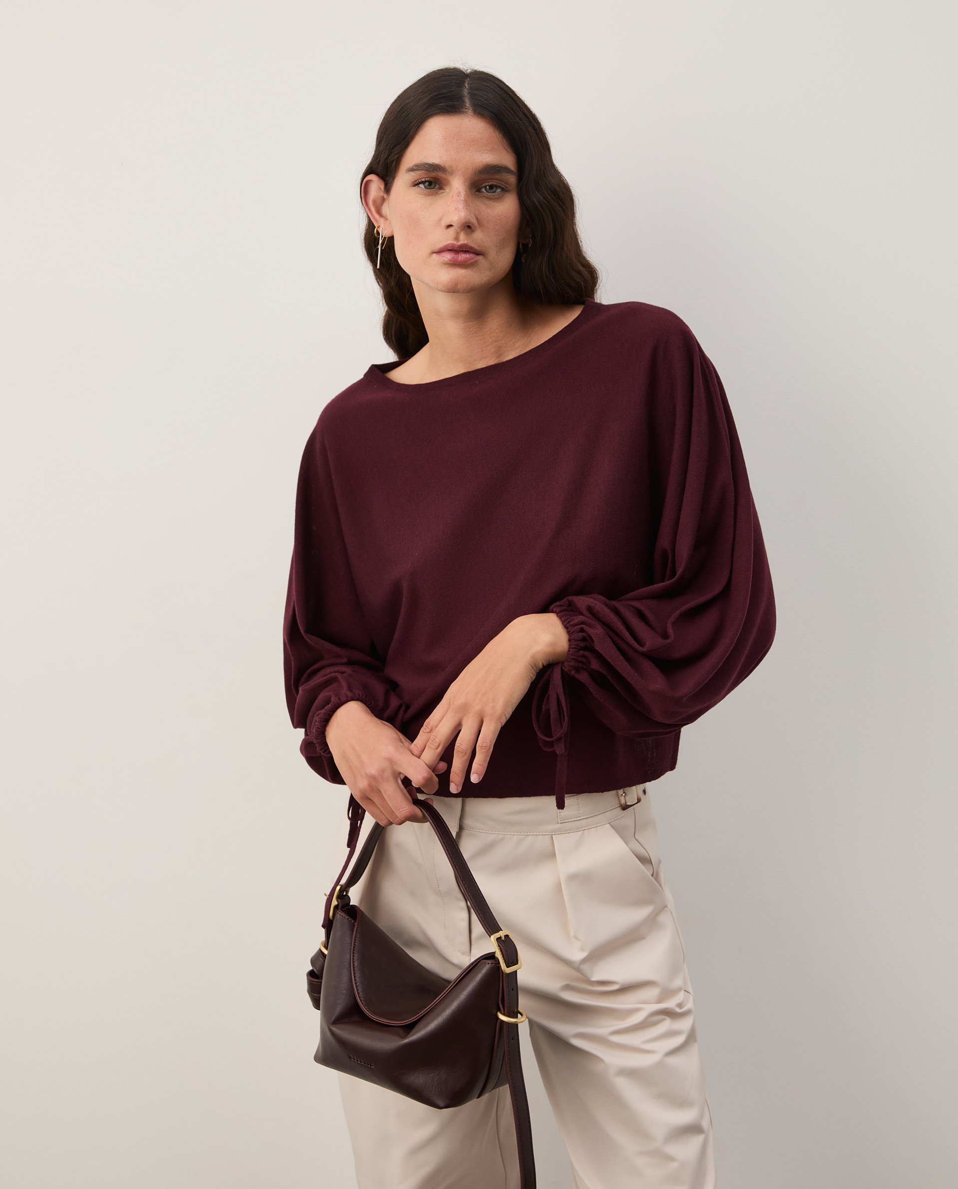 Camisola de malha com lã