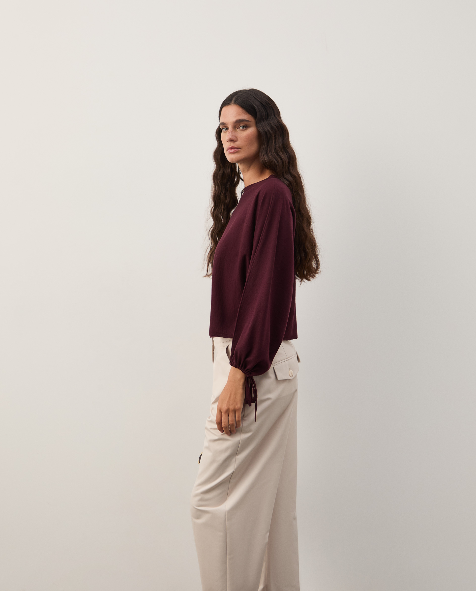 Camisola de malha com lã