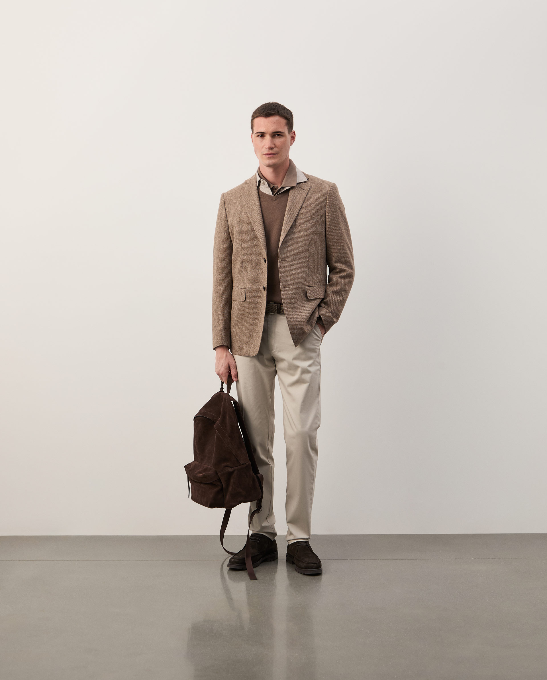 Regular fit blazer with wool lining