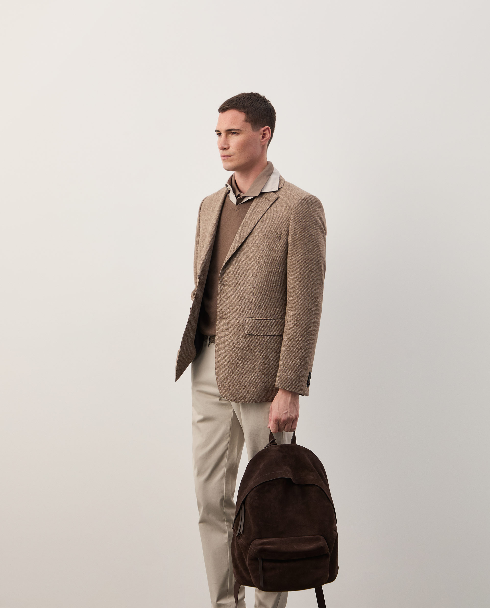 Regular fit blazer with wool lining