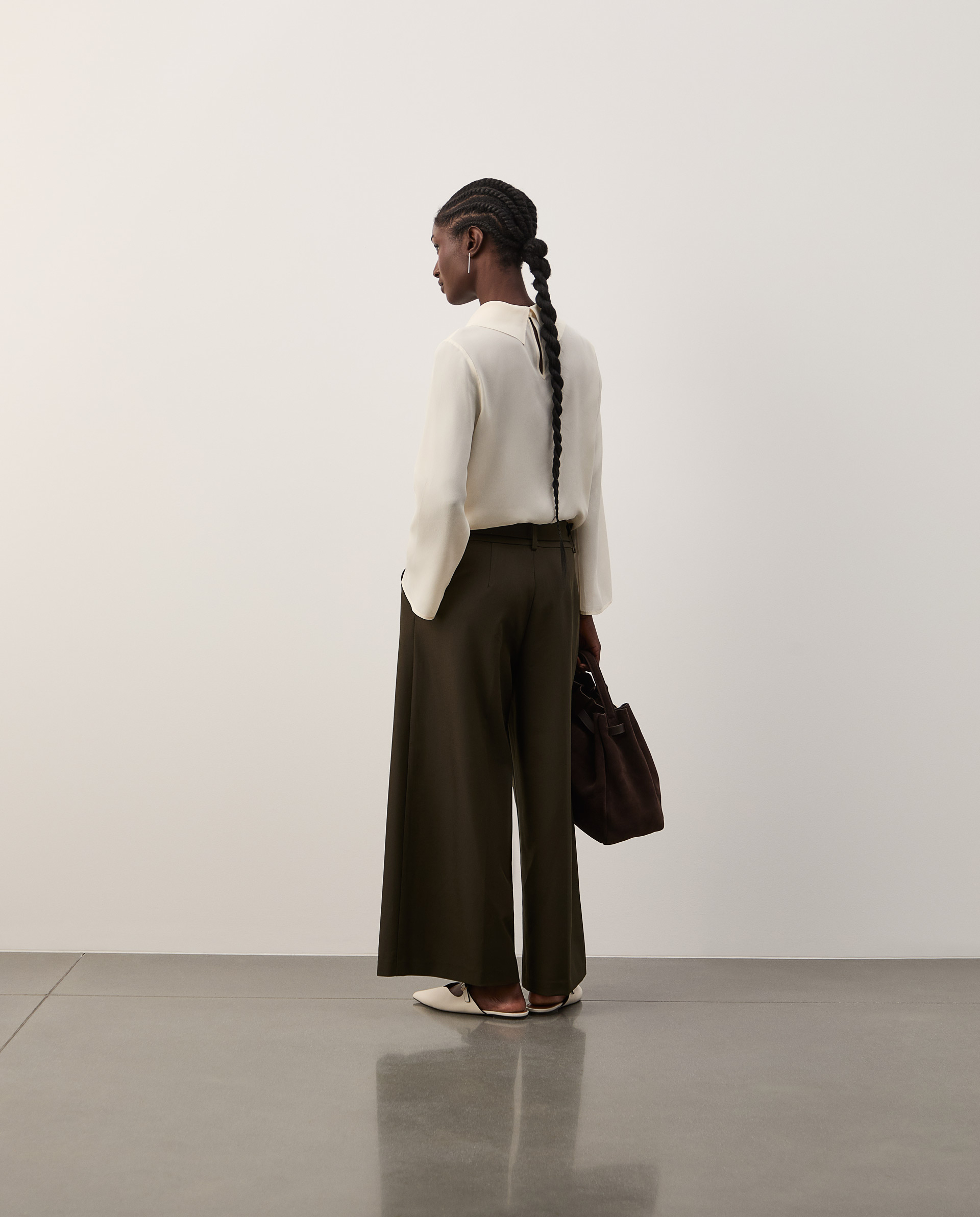 Culotte trousers with belt