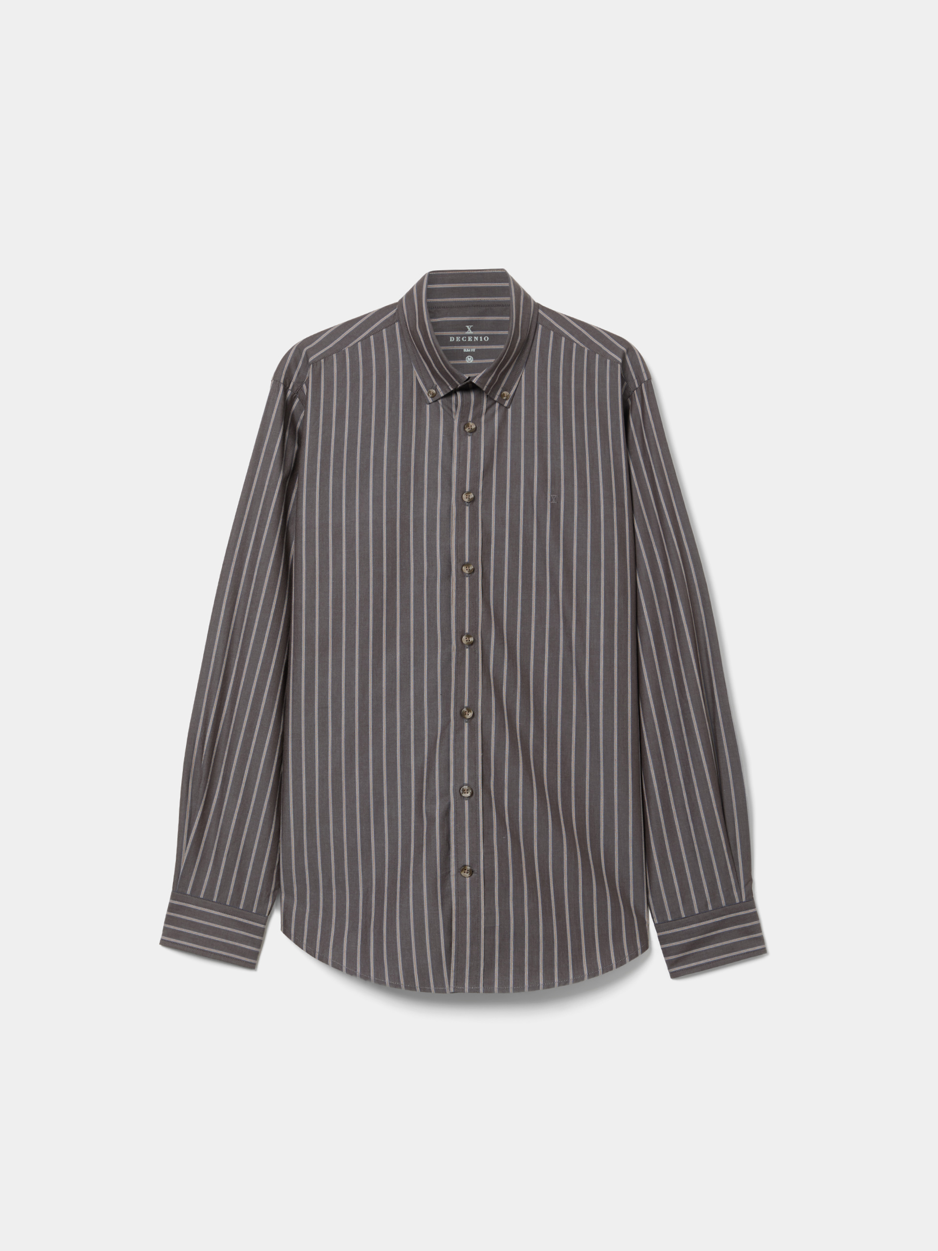 Camisa slim fit às riscas