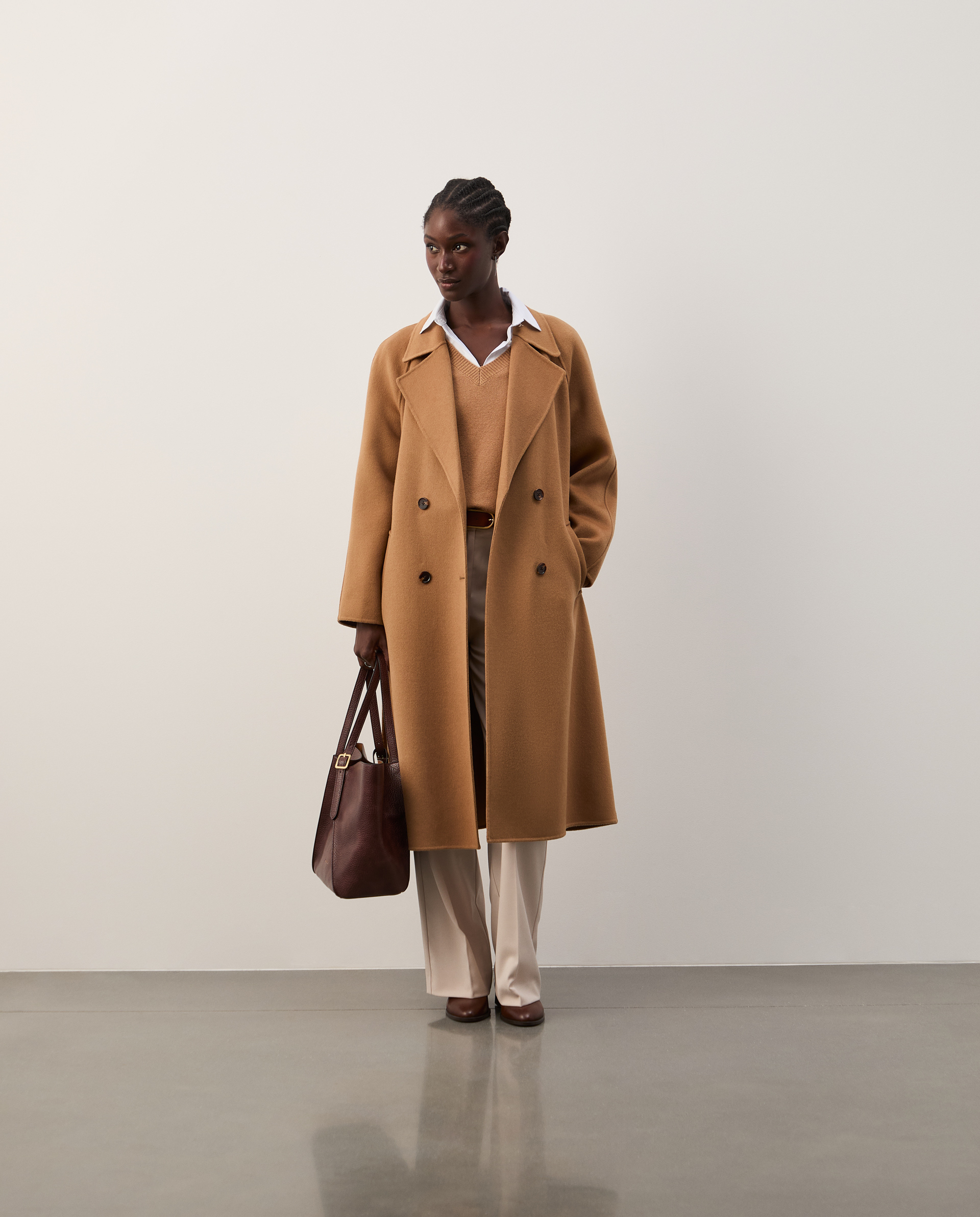 Long coat with wool