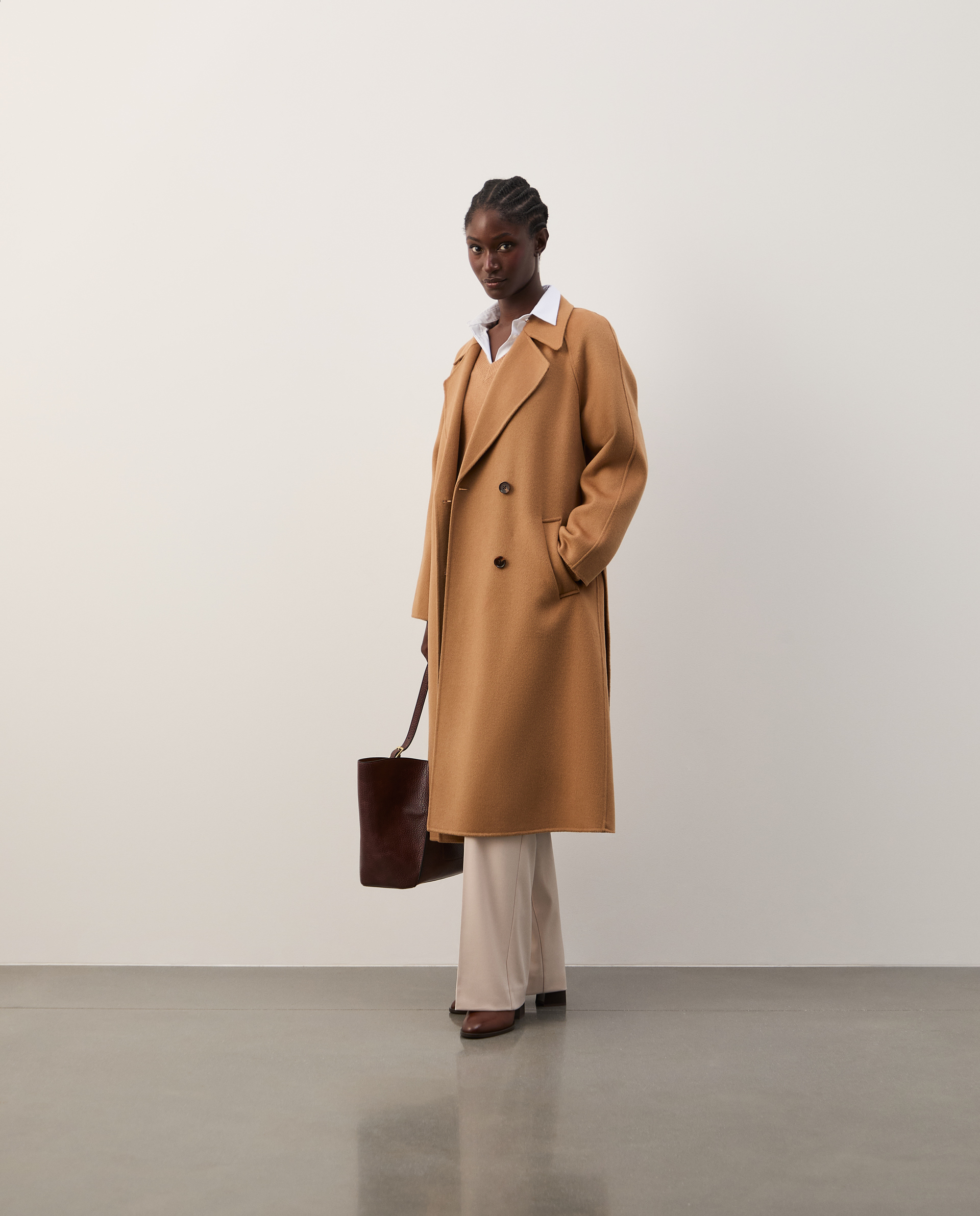 Long coat with wool