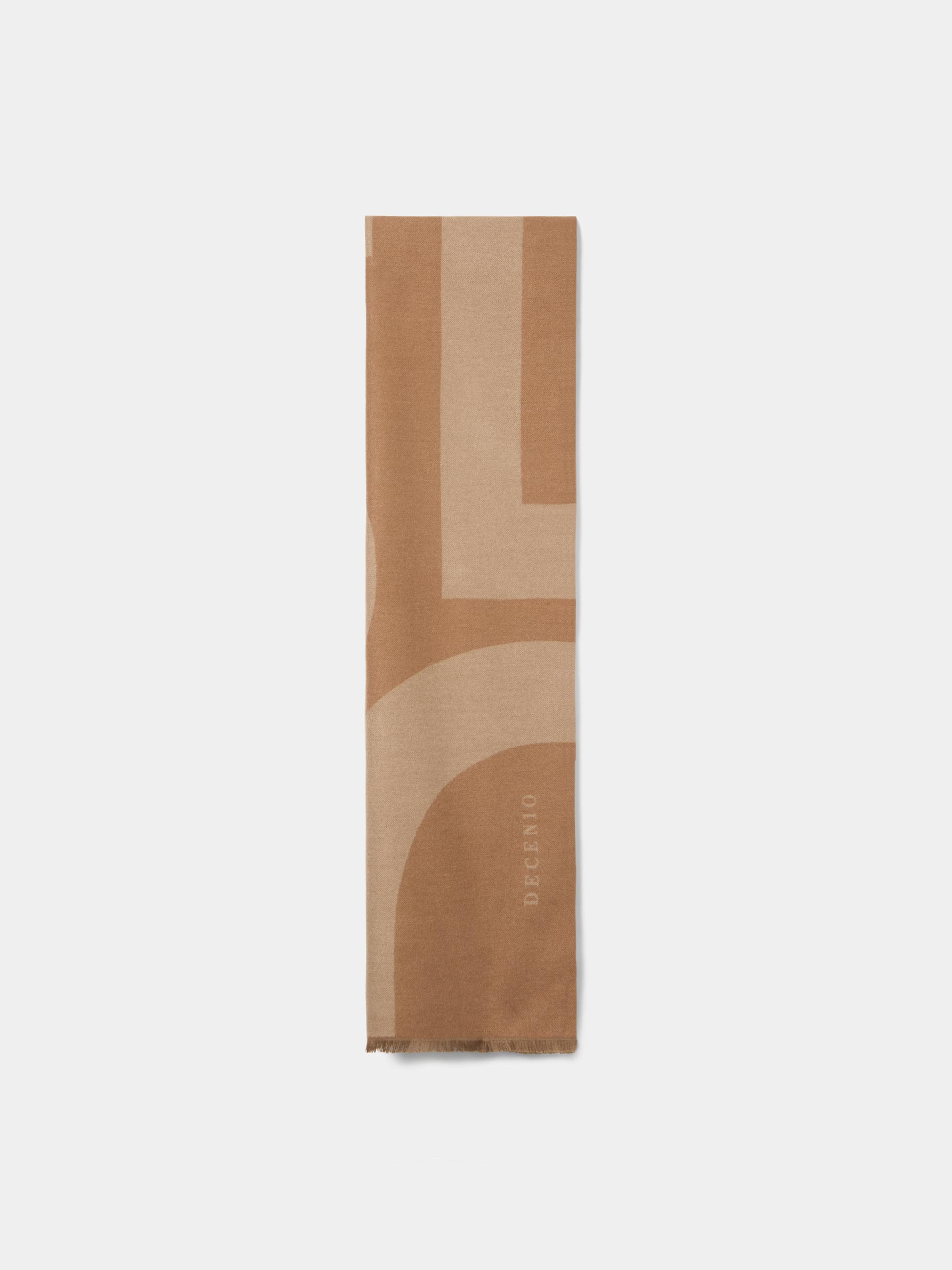 Two-tone wool scarf