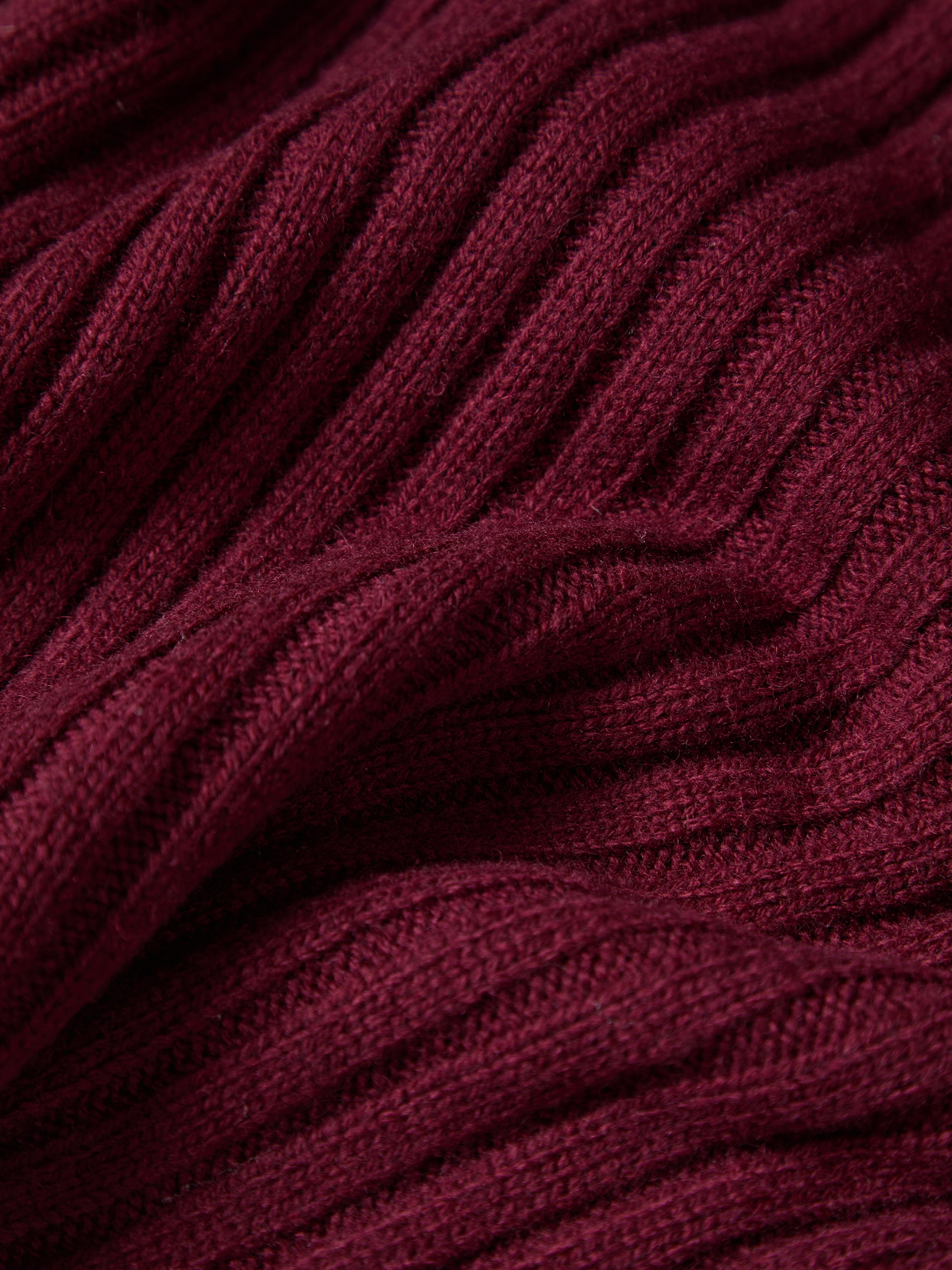 High-neck sweater with wool lining