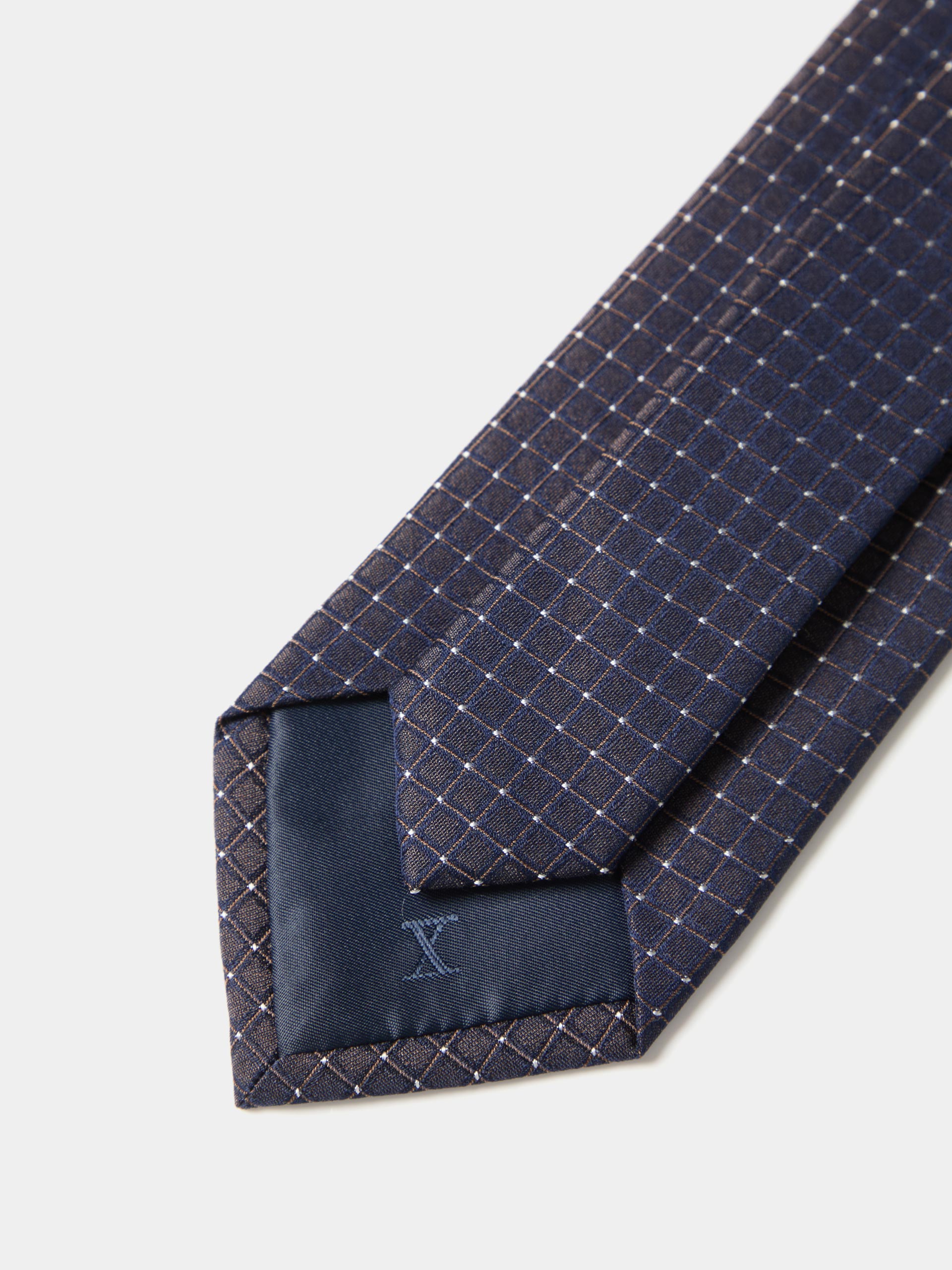 Silk and cotton tie
