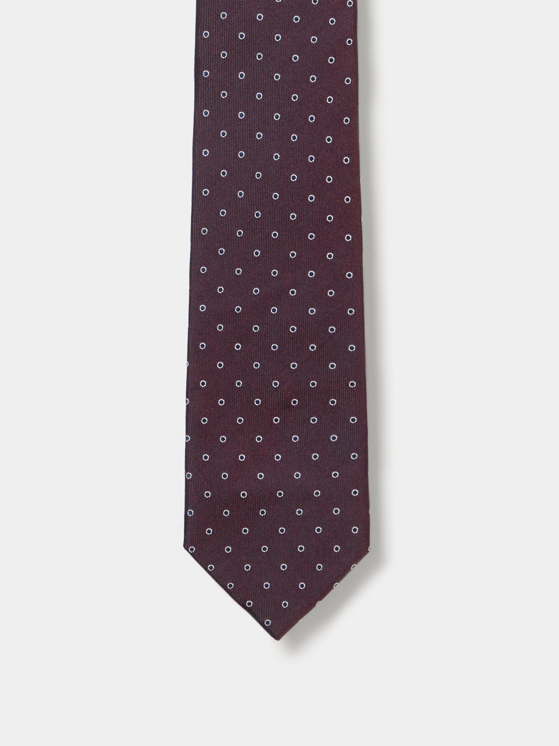 Corbata de seda con lunares