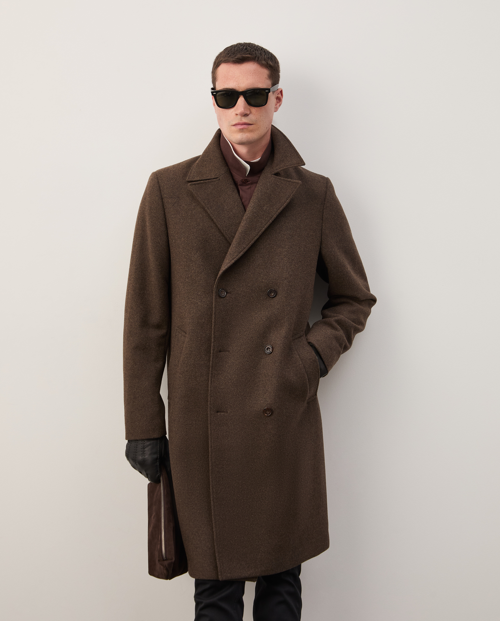 Pea coat with wool