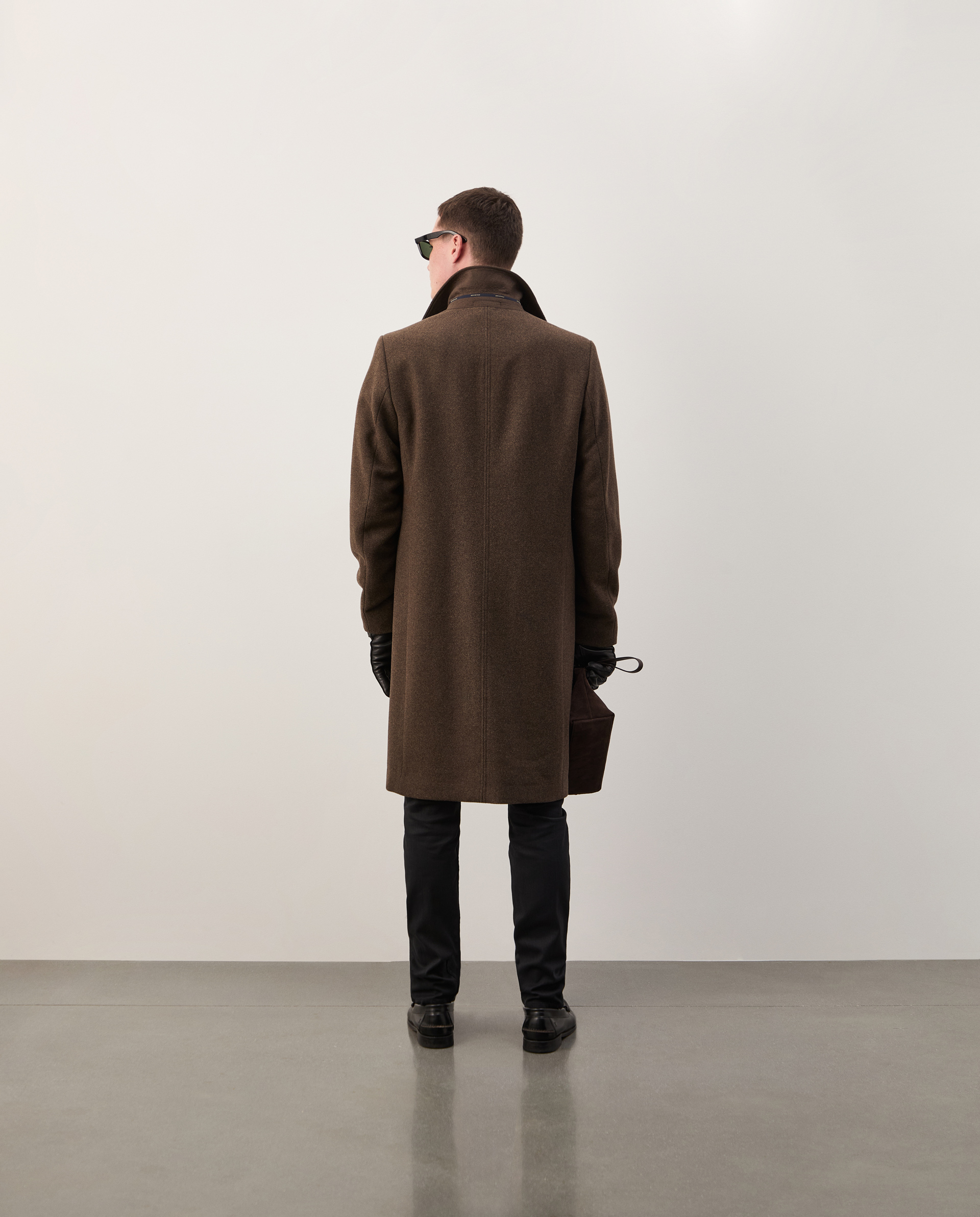 Pea coat with wool