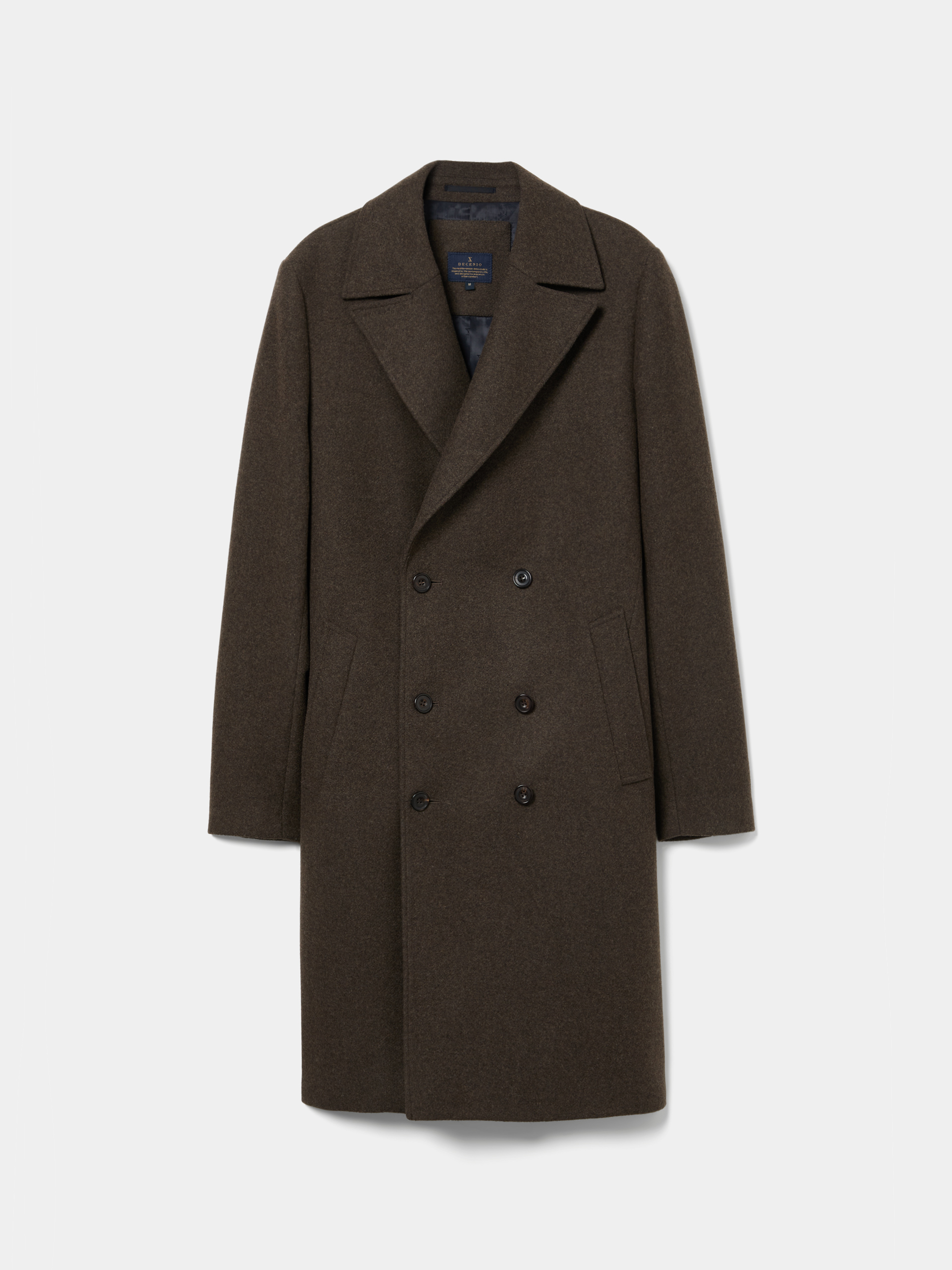 Pea coat with wool