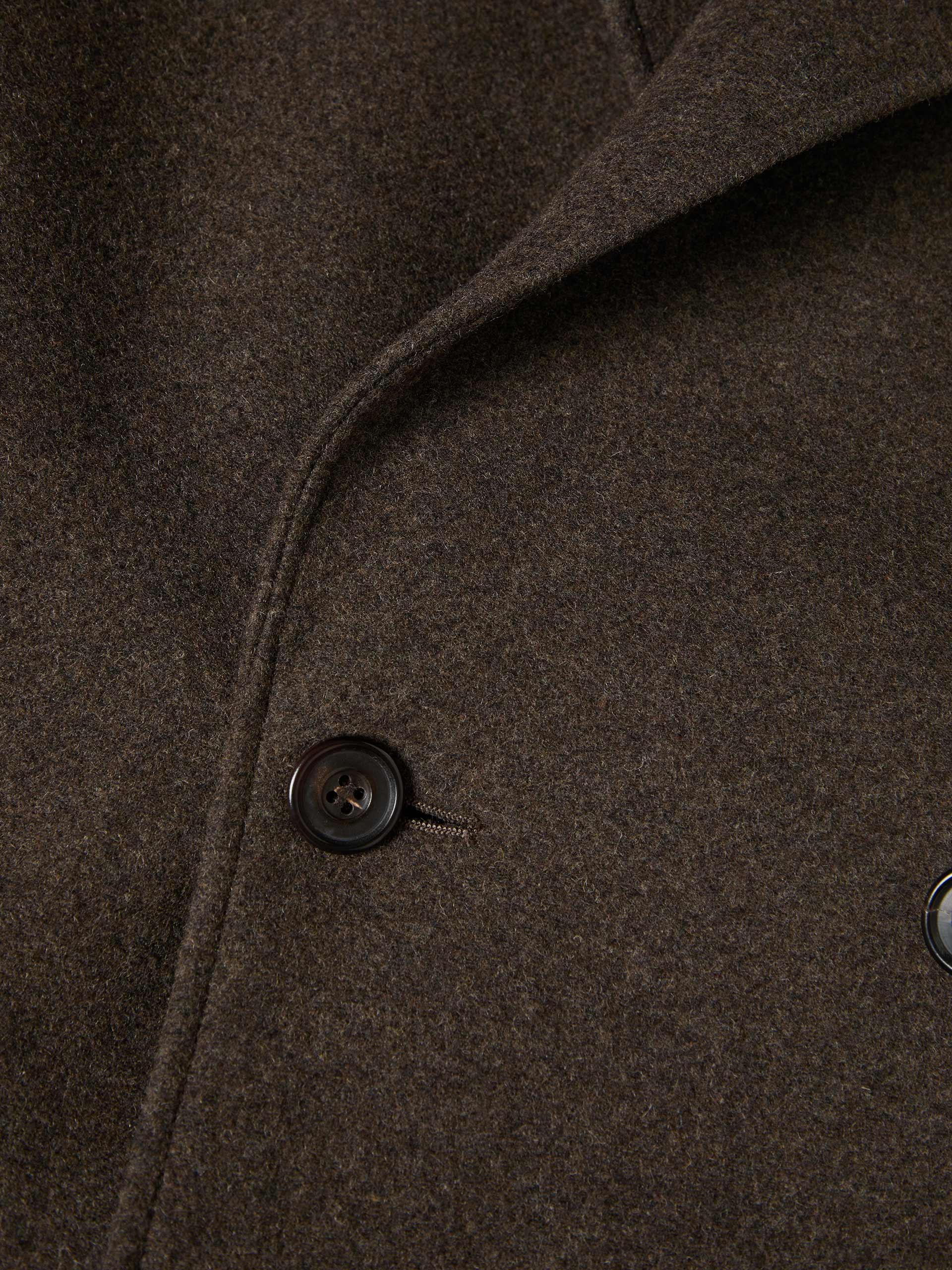 Pea coat with wool