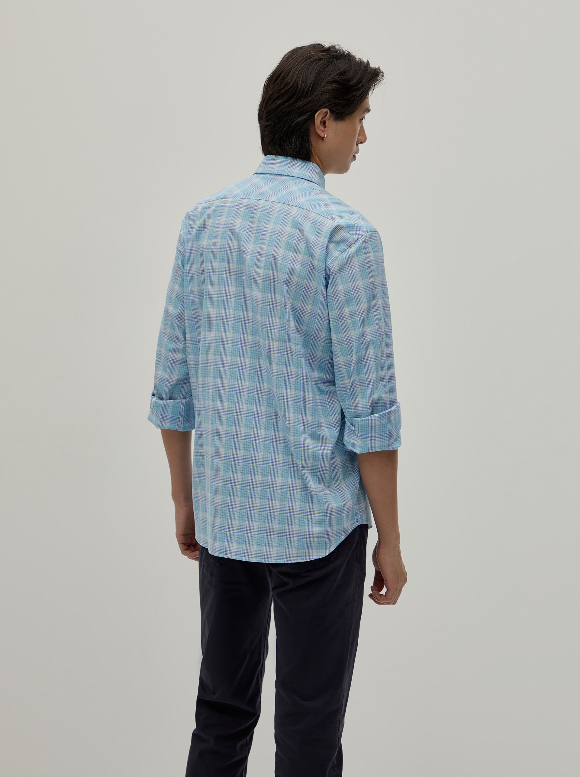 Regular fit plaid shirt with pocket