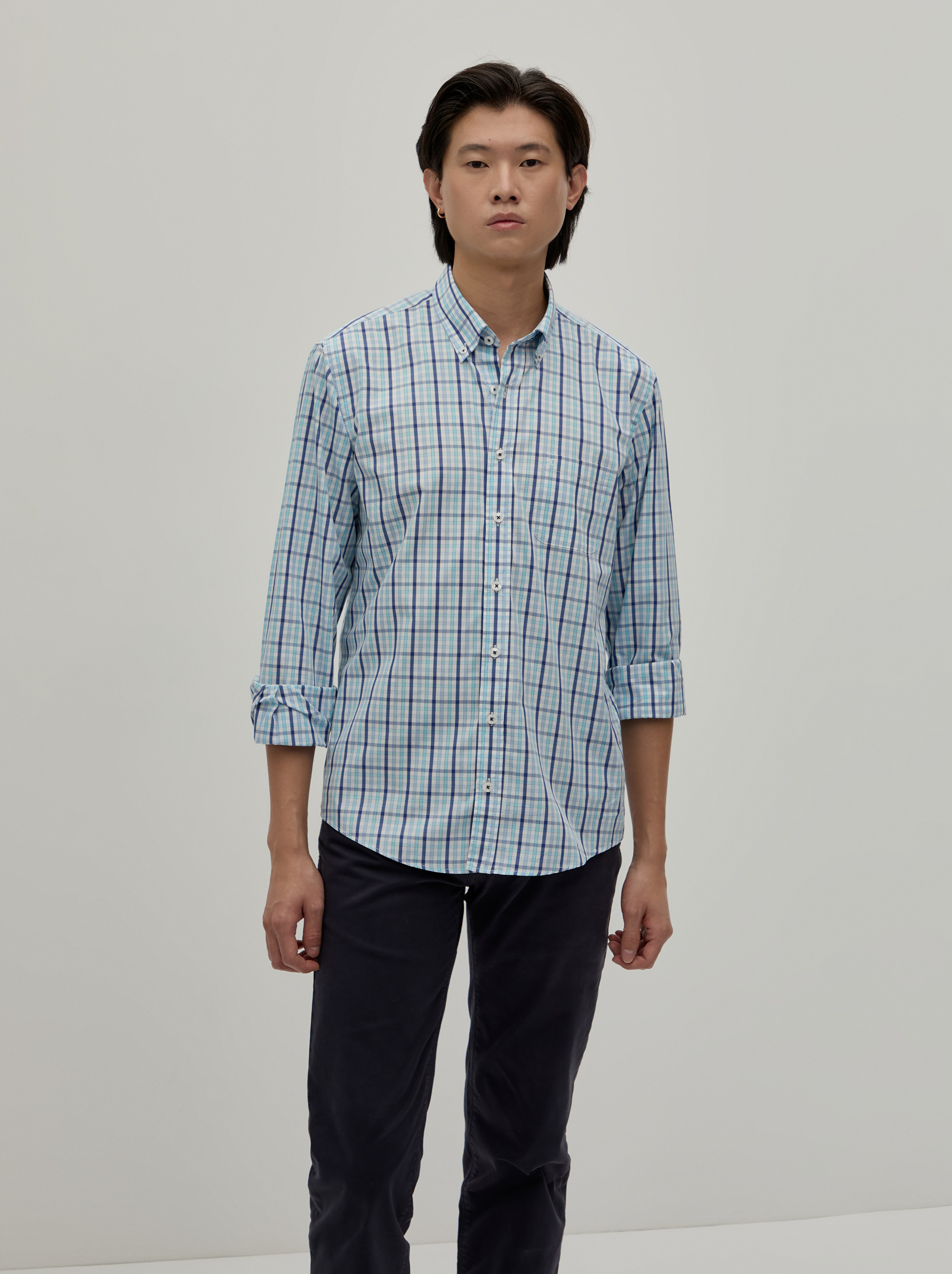 Checked regular fit shirt